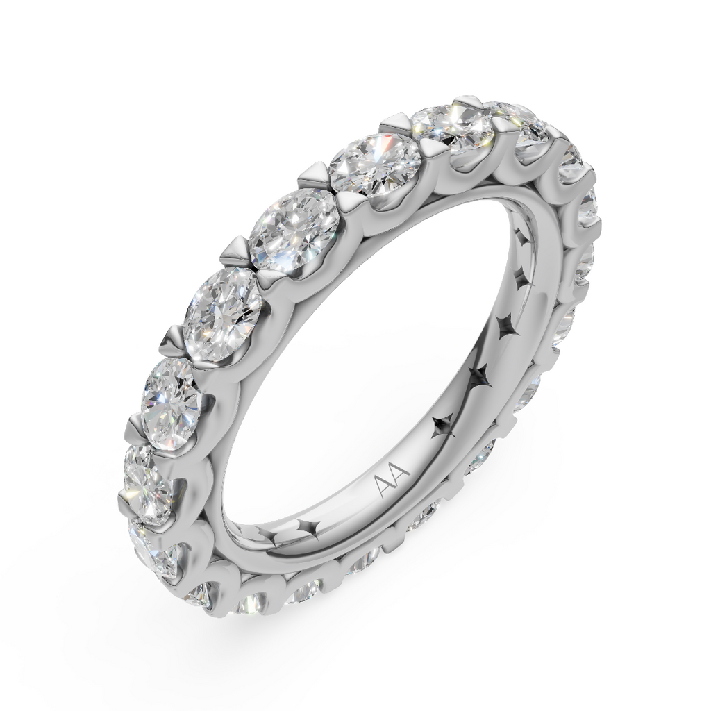 'Muse V' East-West Oval Cut Lab Diamond Eternity Band