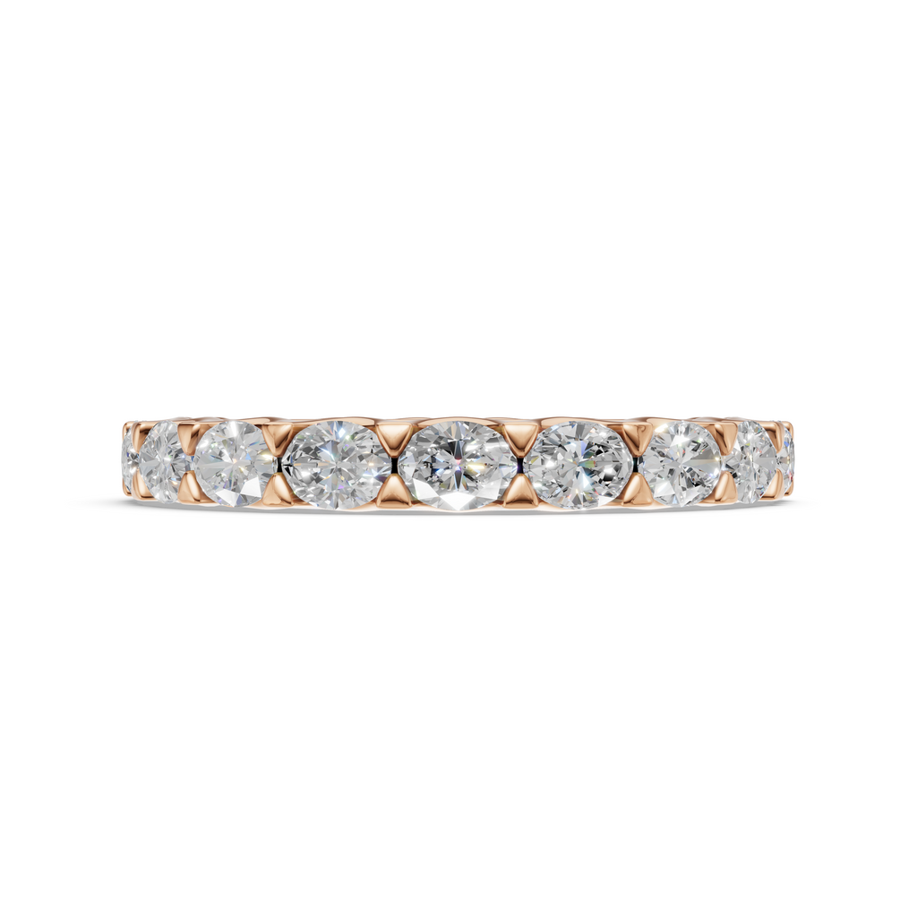 'Muse V' East-West Oval Cut Lab Diamond Eternity Band