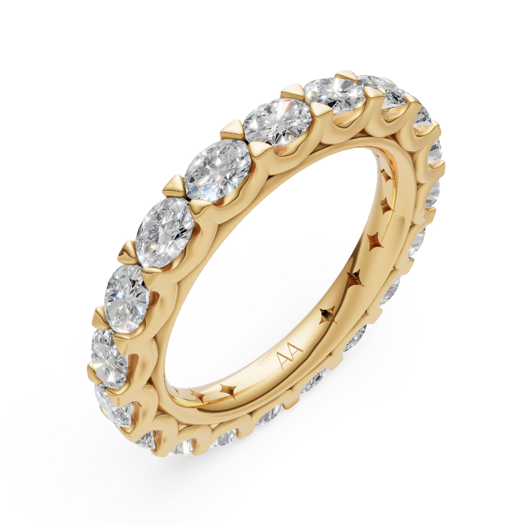 'Muse V' East-West Oval Cut Lab Diamond Eternity Band