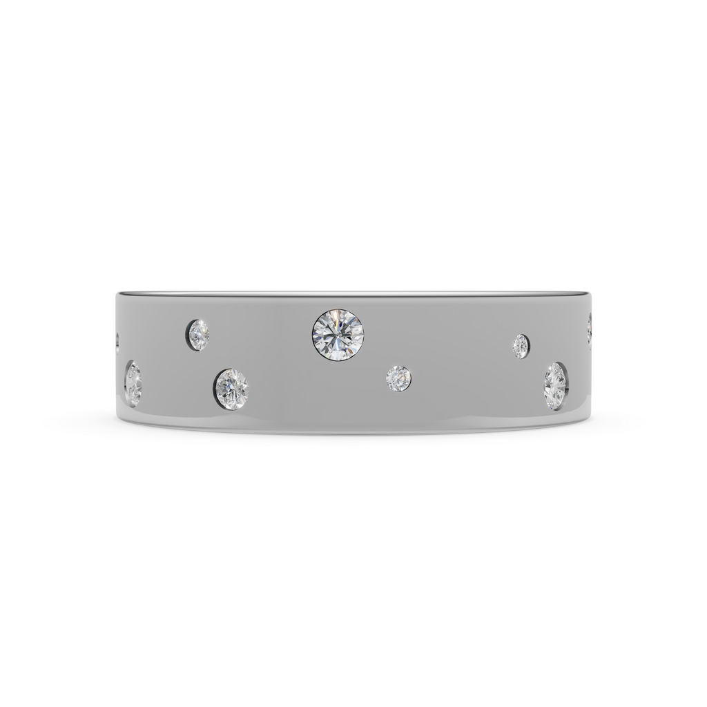'Maximus' Lab Diamond High Polished Mens Band