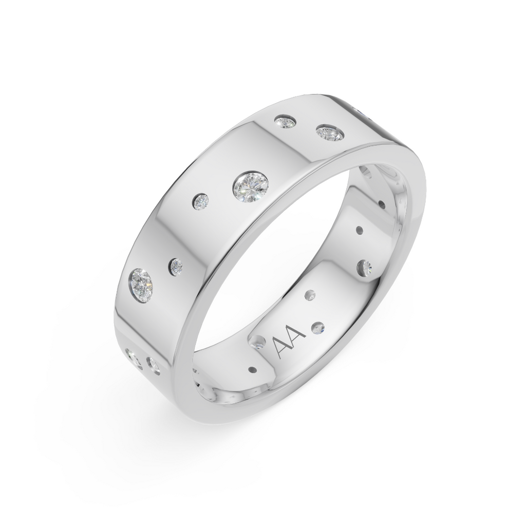 'Maximus' Lab Diamond High Polished Mens Band