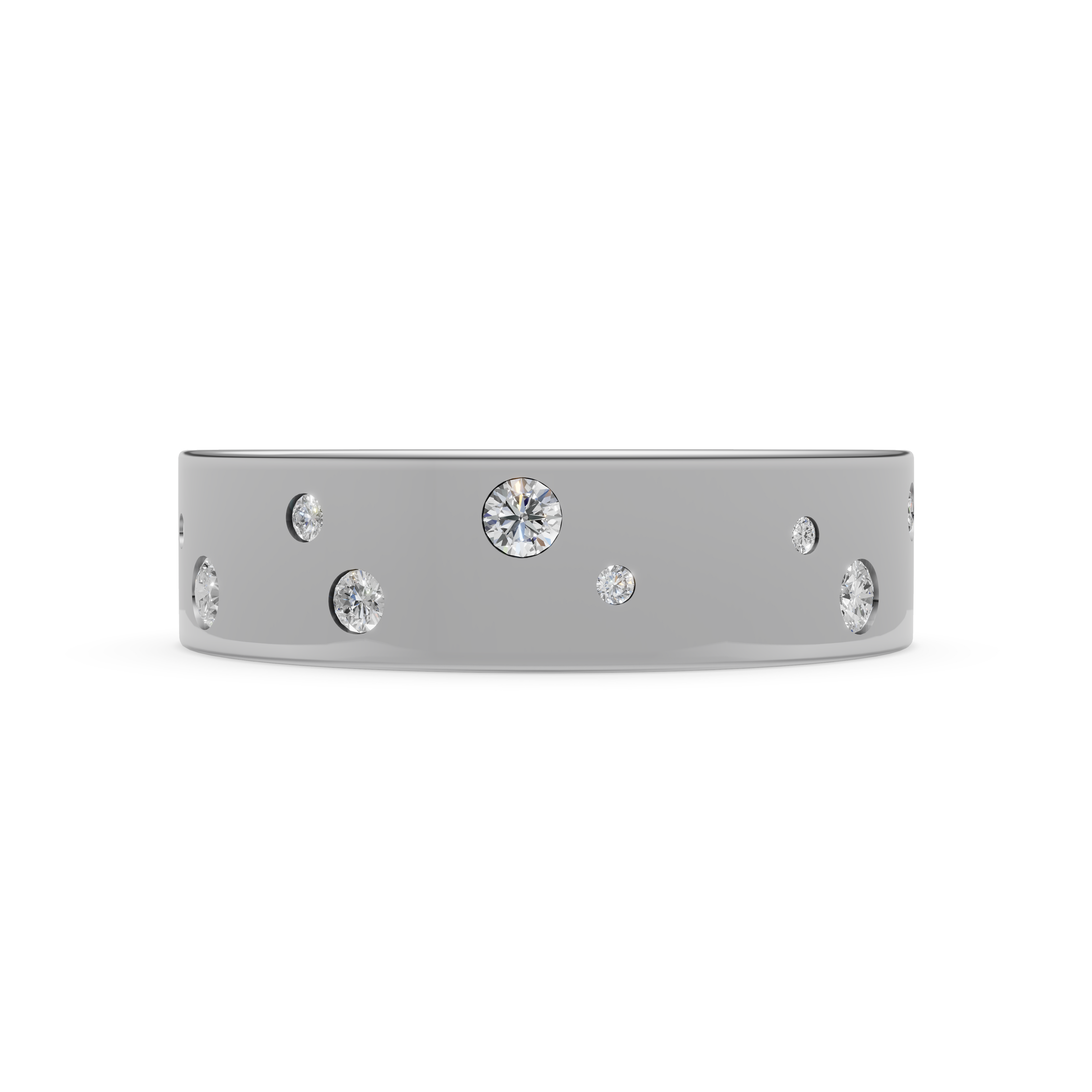 'Maximus' Lab Diamond High Polished Mens Band