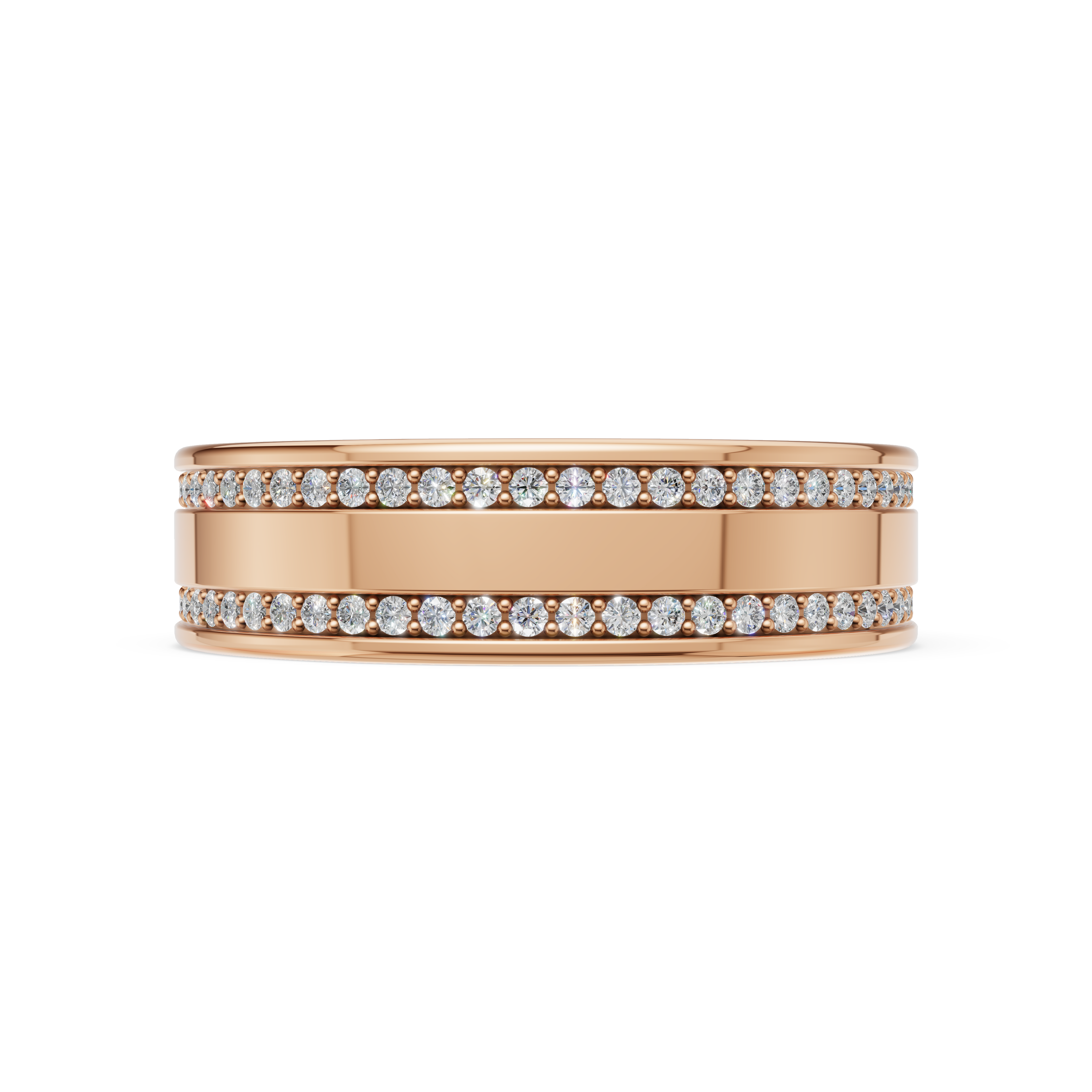 'Leo' Lab Diamond High Polished Mens Band