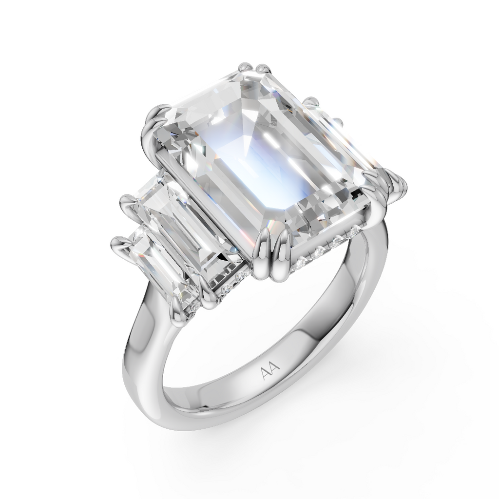 'Andromeda' Emerald Cut, Five Stone Lab Diamond Engagement Ring