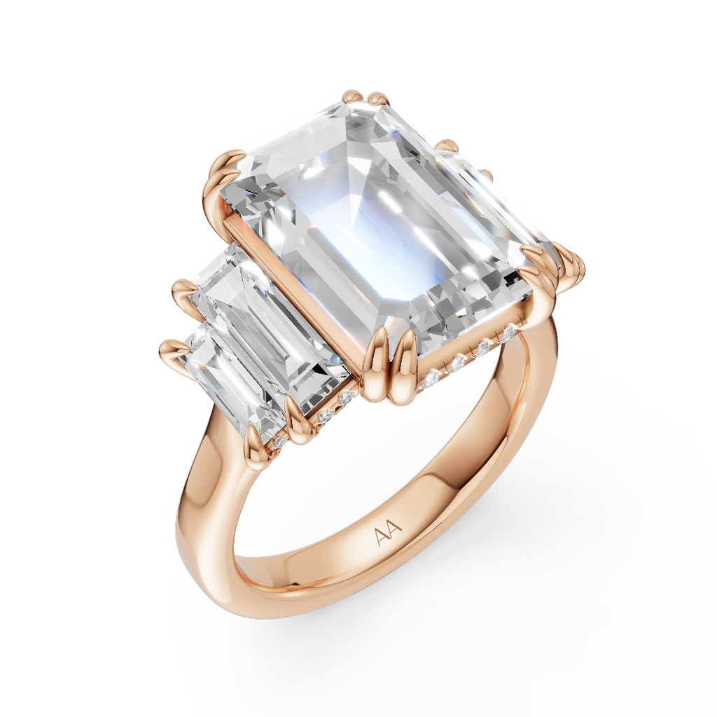 'Andromeda' Emerald Cut, Five Stone Lab Diamond Engagement Ring