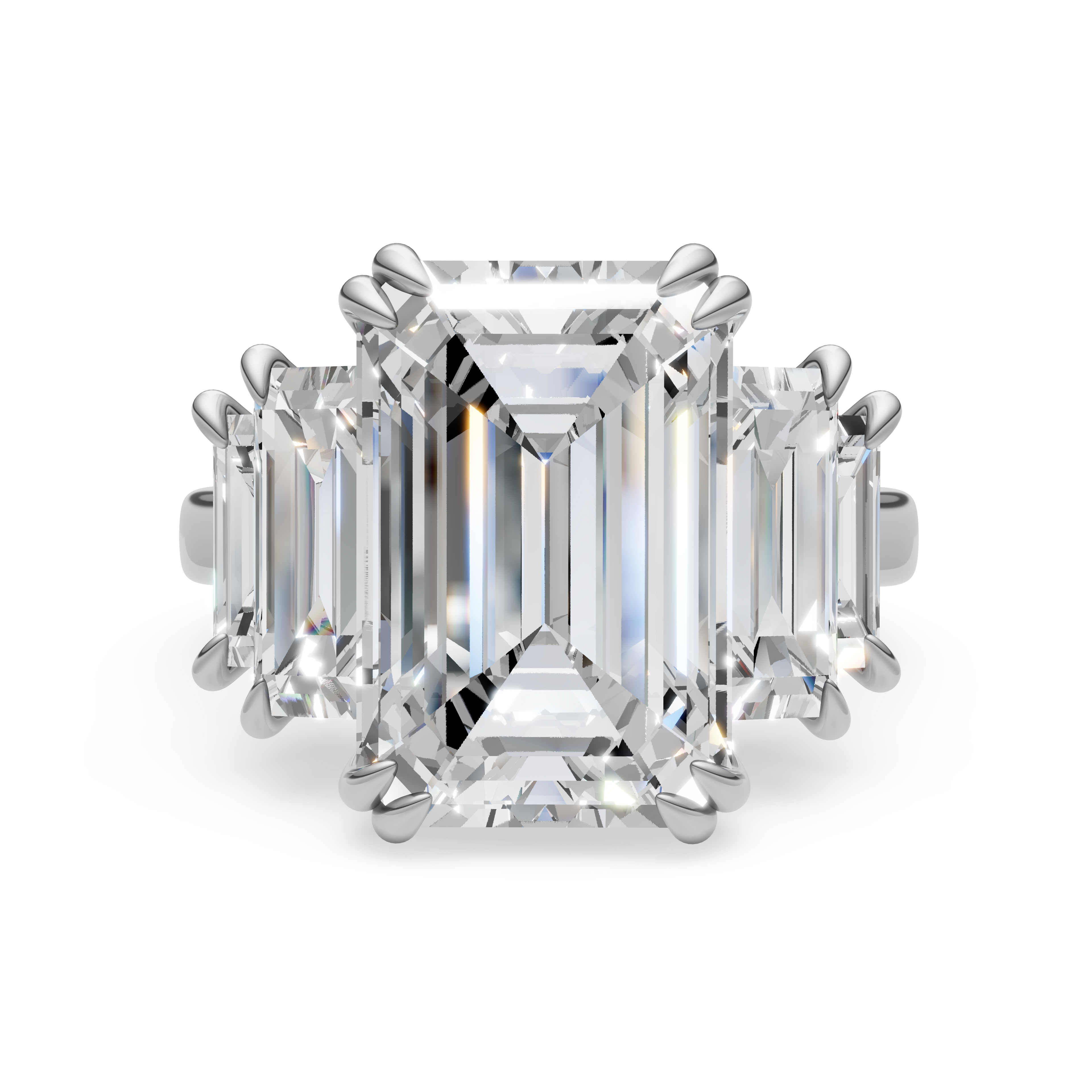 'Andromeda' Emerald Cut, Five Stone Lab Diamond Engagement Ring