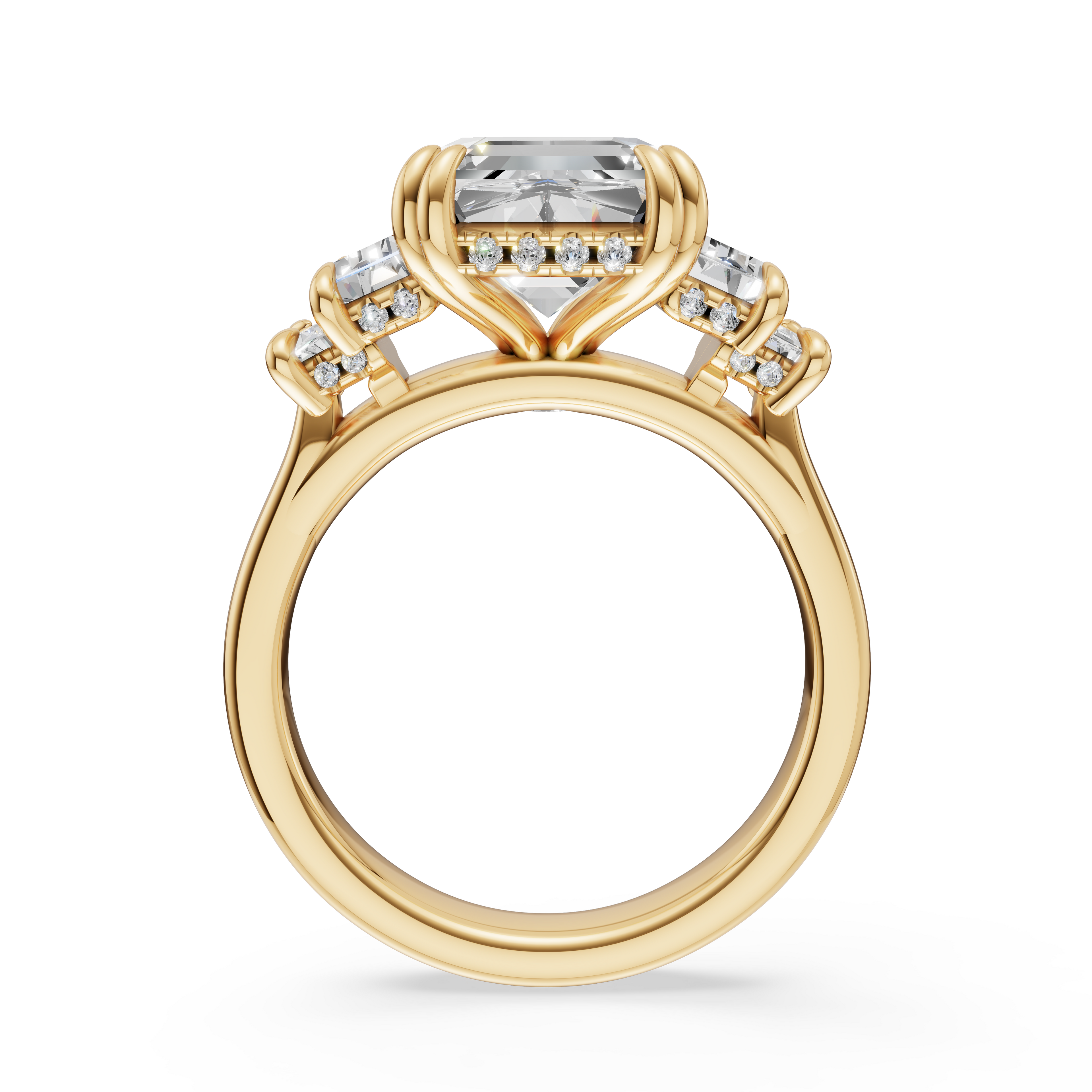 'Andromeda' Emerald Cut, Five Stone Lab Diamond Engagement Ring
