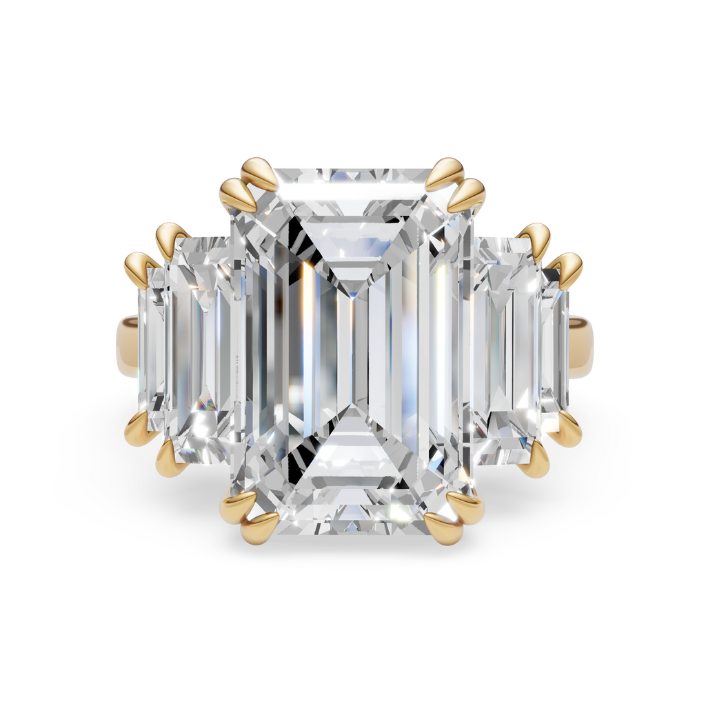 'Andromeda' Emerald Cut, Five Stone Lab Diamond Engagement Ring