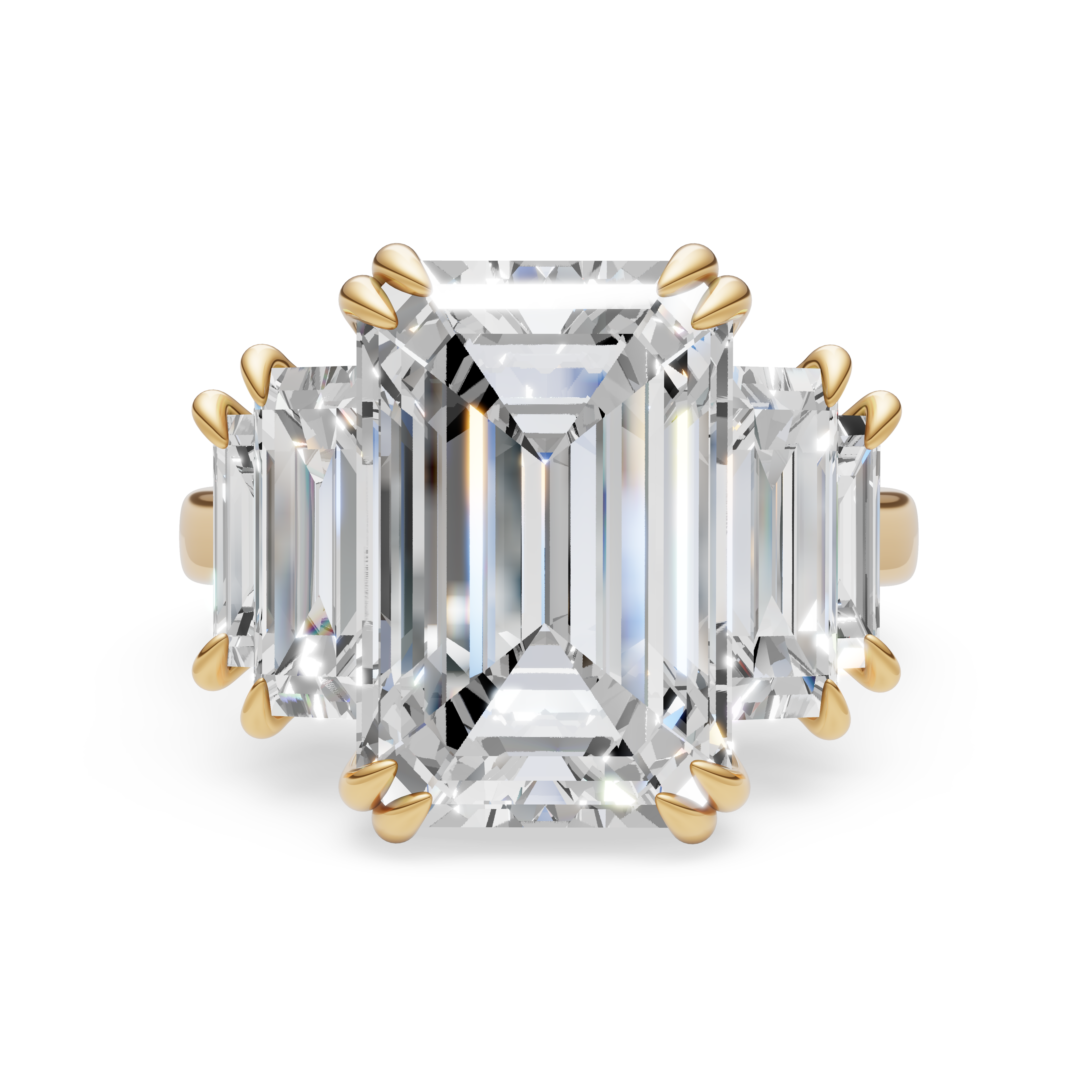 'Andromeda' Emerald Cut, Five Stone Lab Diamond Engagement Ring