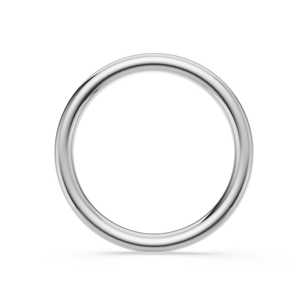 'Eros' High Polish Pulled-Wire Wedding Band