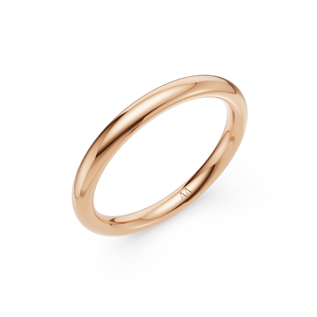 'Eros' High Polish Pulled-Wire Wedding Band