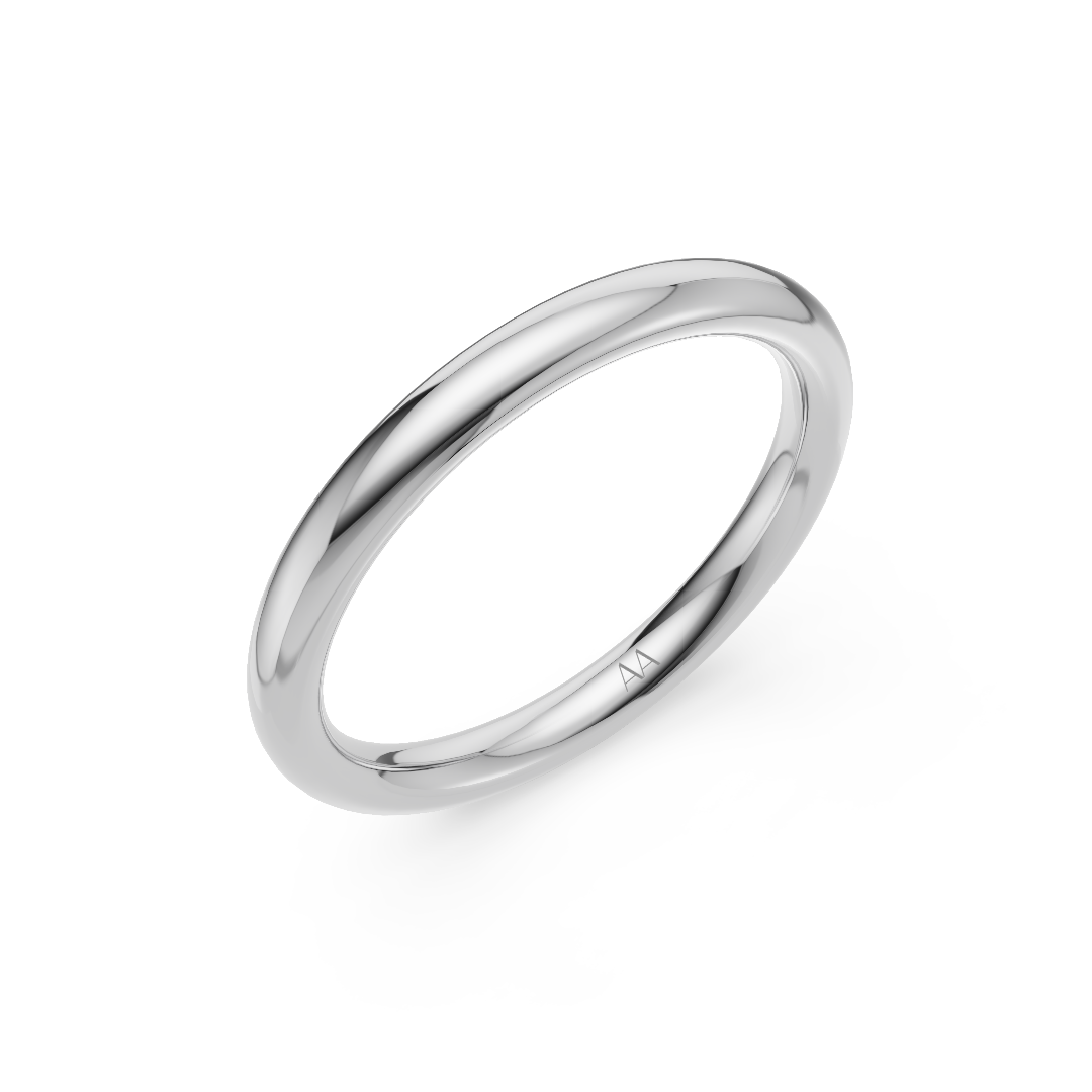 'Eros' High Polish Pulled-Wire Wedding Band