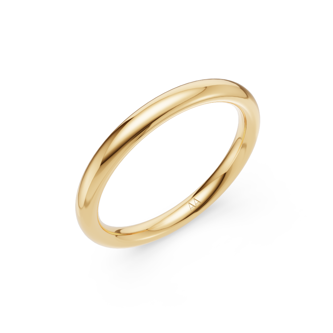'Eros' High Polish Pulled-Wire Wedding Band