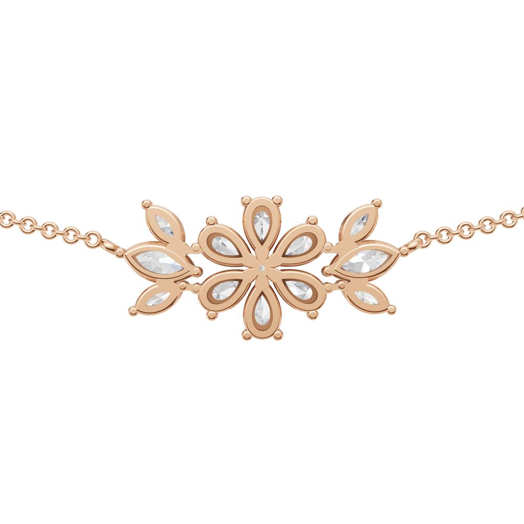 'Amiee Lou' Riviera dei Fiori Pear Shape & Round Brilliant Cut Lab Diamond Fancy Pendant Necklace