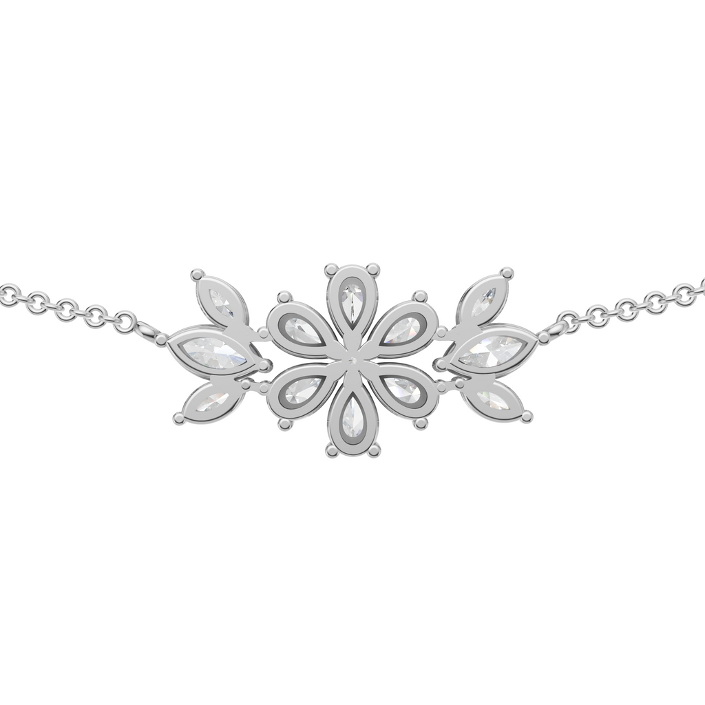 'Amiee Lou' Riviera dei Fiori Pear Shape & Round Brilliant Cut Lab Diamond Fancy Pendant Necklace