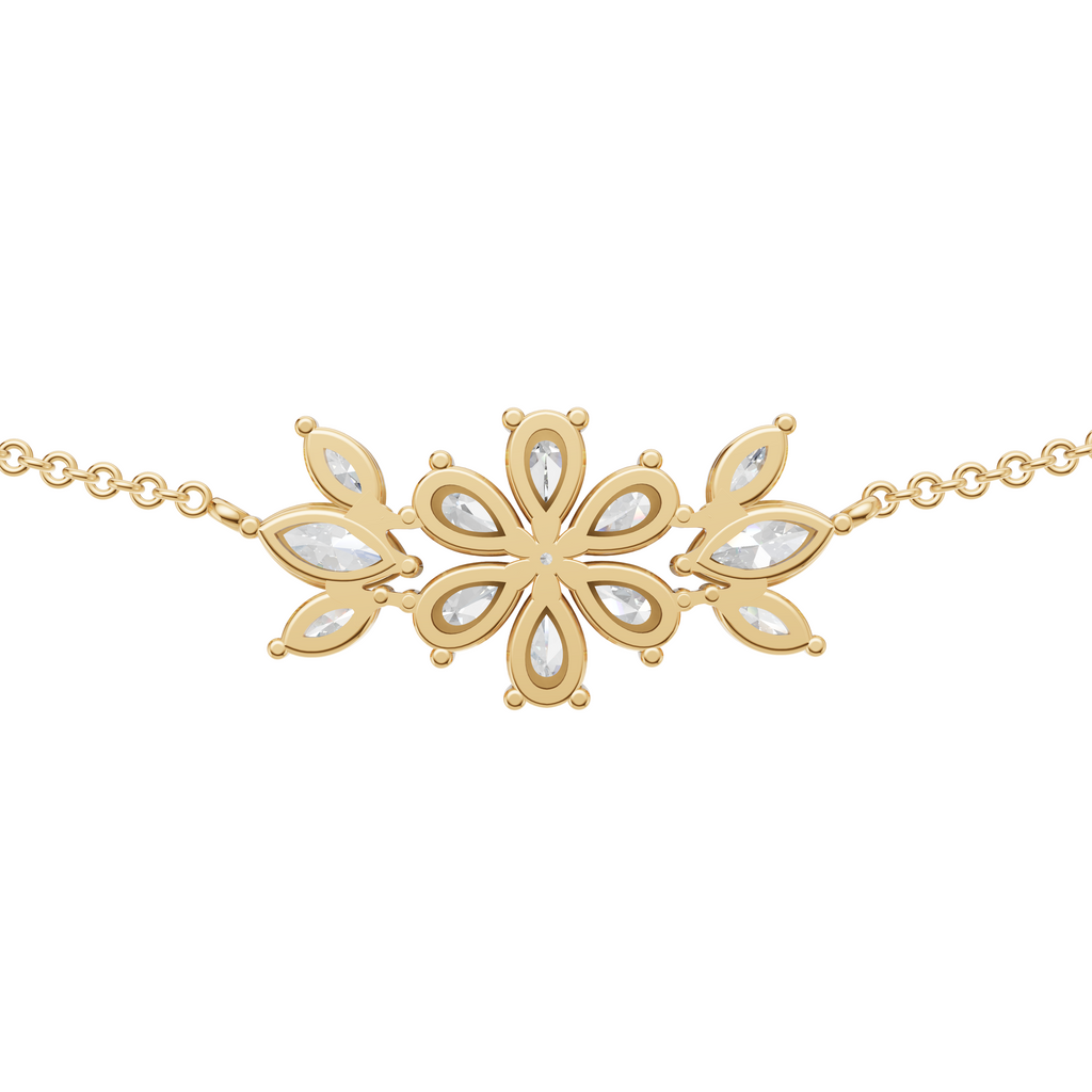 'Amiee Lou' Riviera dei Fiori Pear Shape & Round Brilliant Cut Lab Diamond Fancy Pendant Necklace