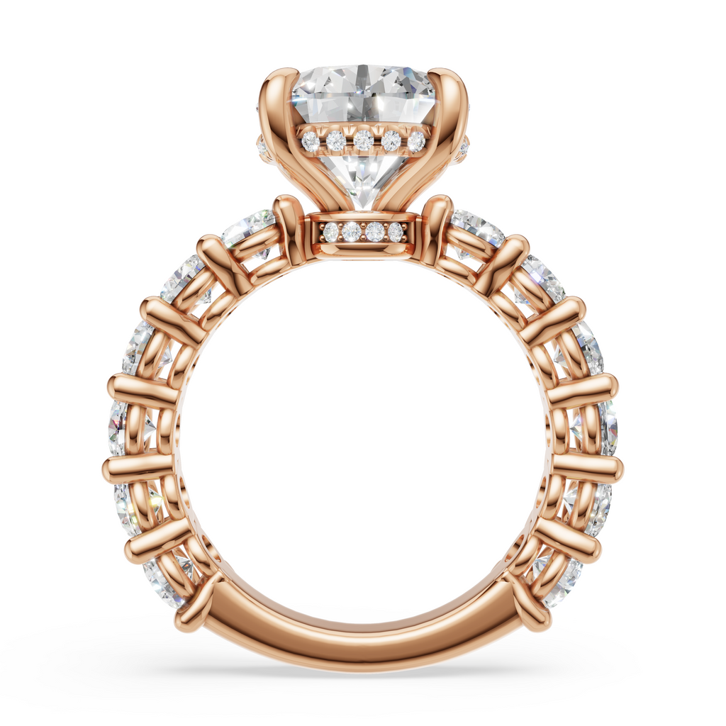 'Mia' Round Brilliant Cut Shared-prong Lab Diamond Engagement Ring