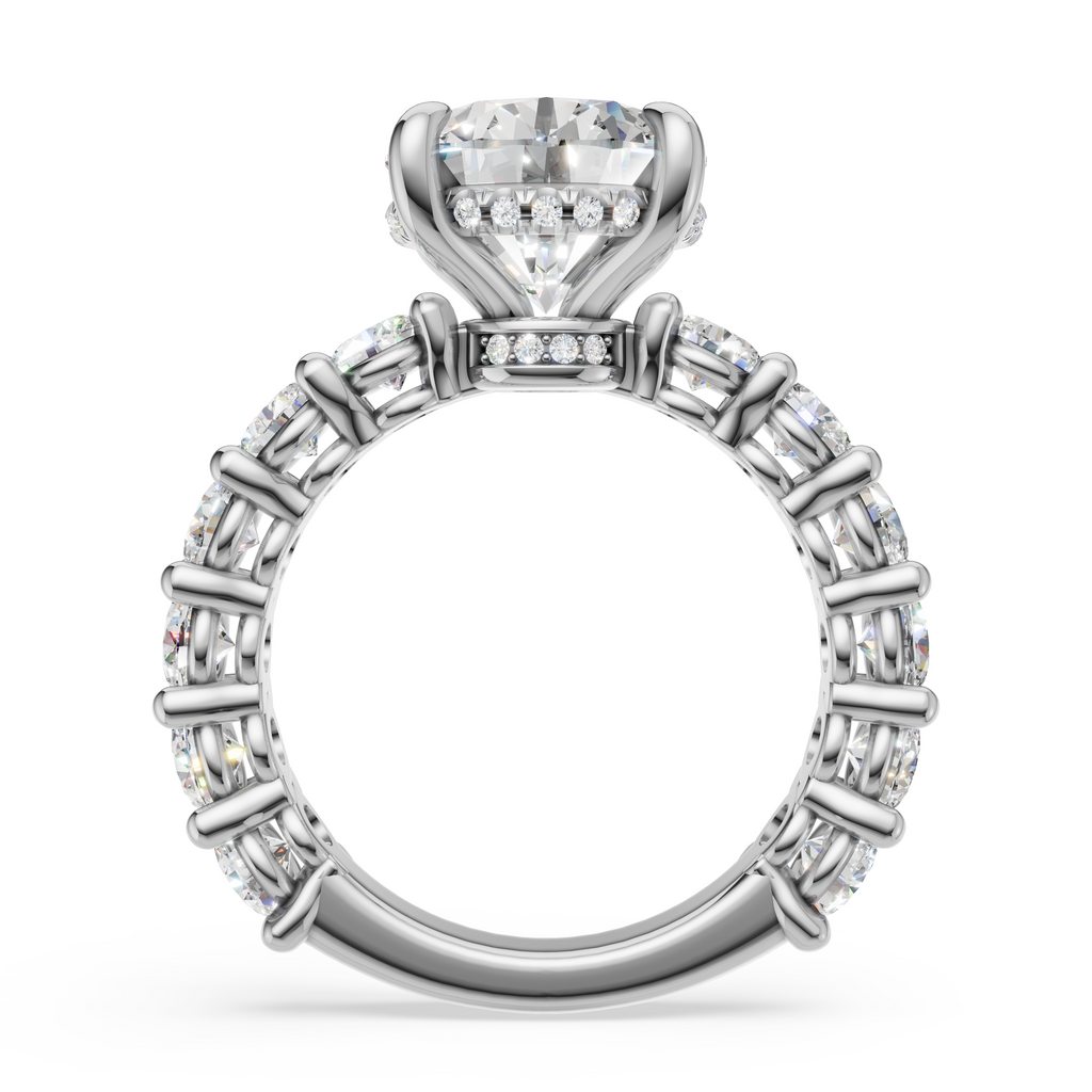 'Mia' Round Brilliant Cut Shared-prong Lab Diamond Engagement Ring