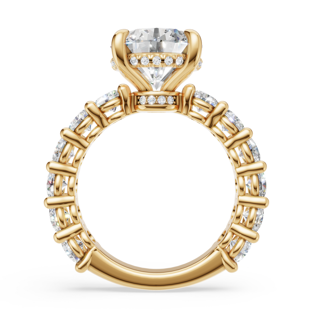 'Mia' Round Brilliant Cut Shared-prong Lab Diamond Engagement Ring