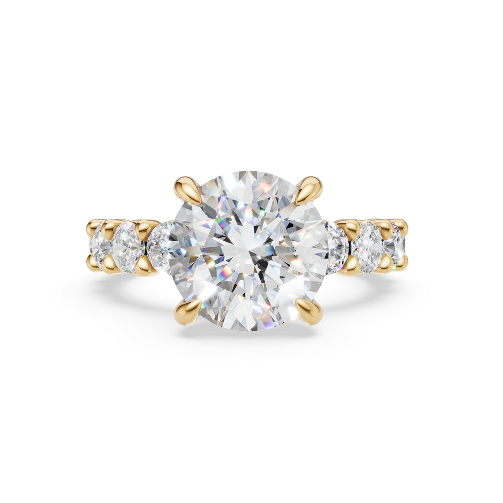 'Mia' Round Brilliant Cut Shared-prong Lab Diamond Engagement Ring