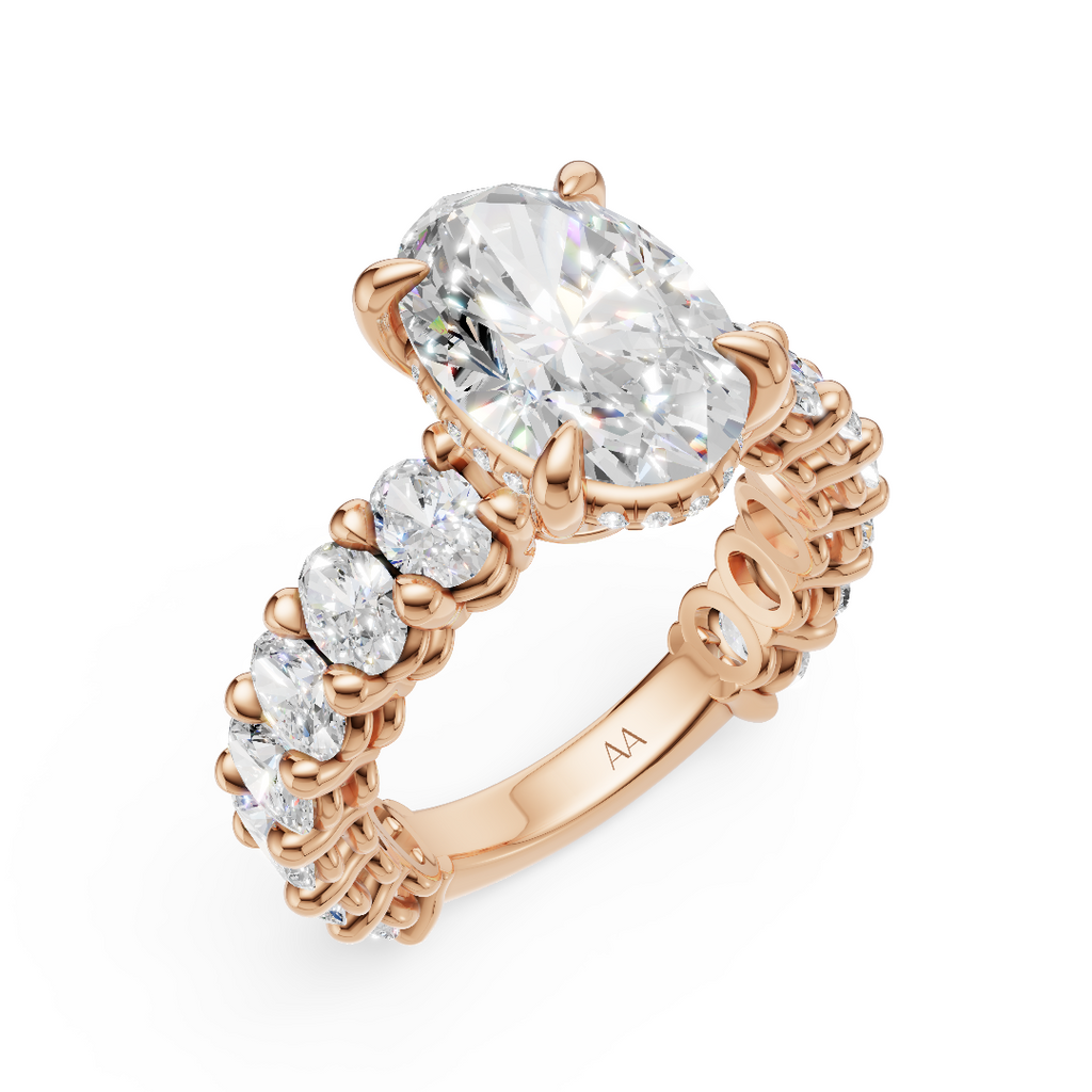 'Mia' Oval Cut Shared-prong Lab Diamond Engagement Ring