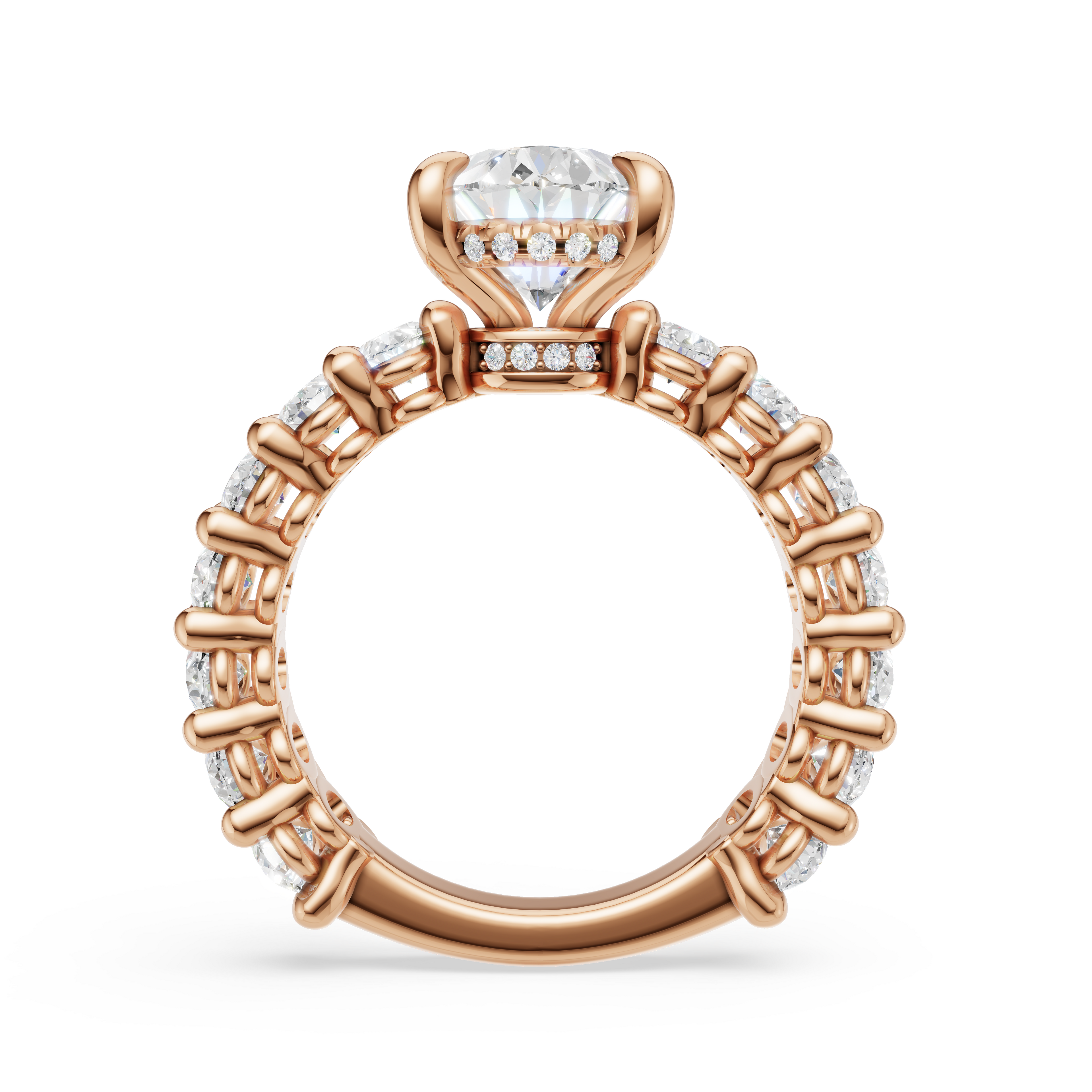 'Mia' Oval Cut Shared-prong Lab Diamond Engagement Ring