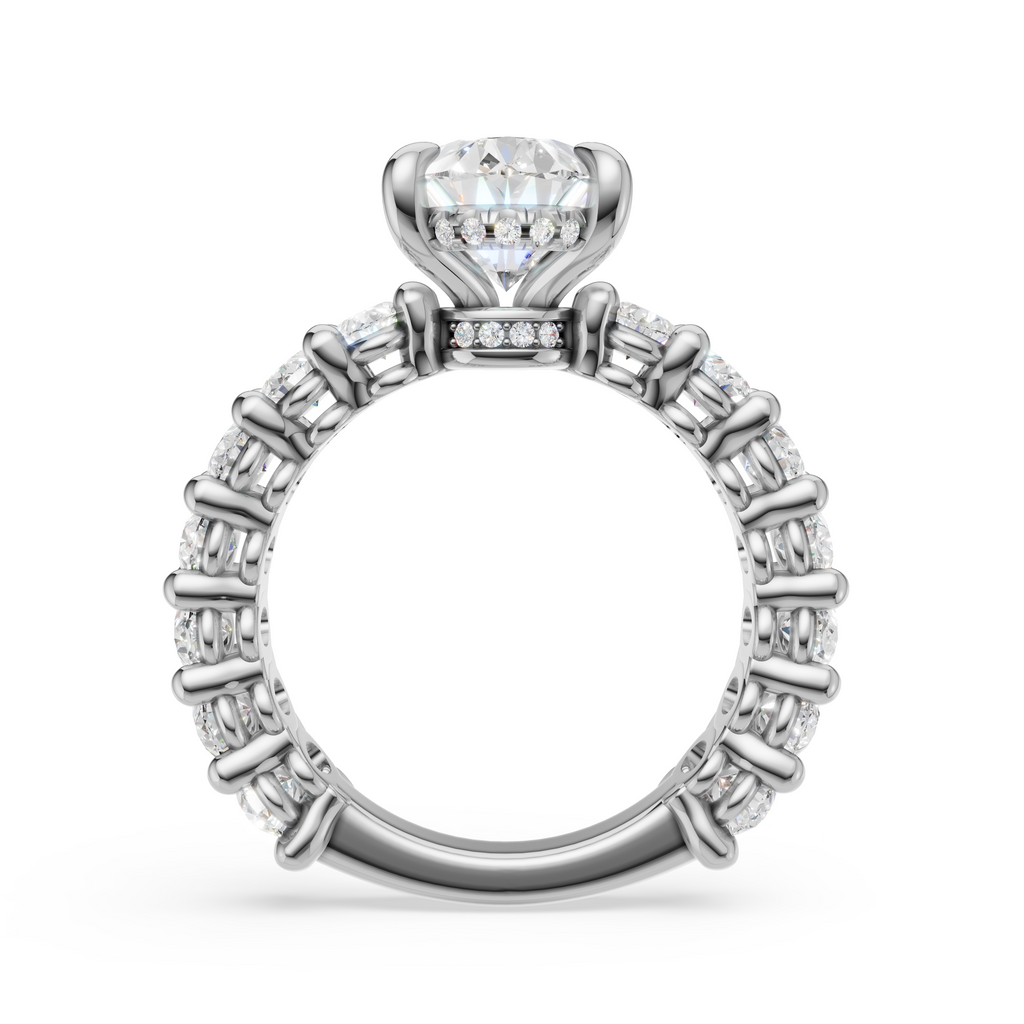 'Mia' Oval Cut Shared-prong Lab Diamond Engagement Ring