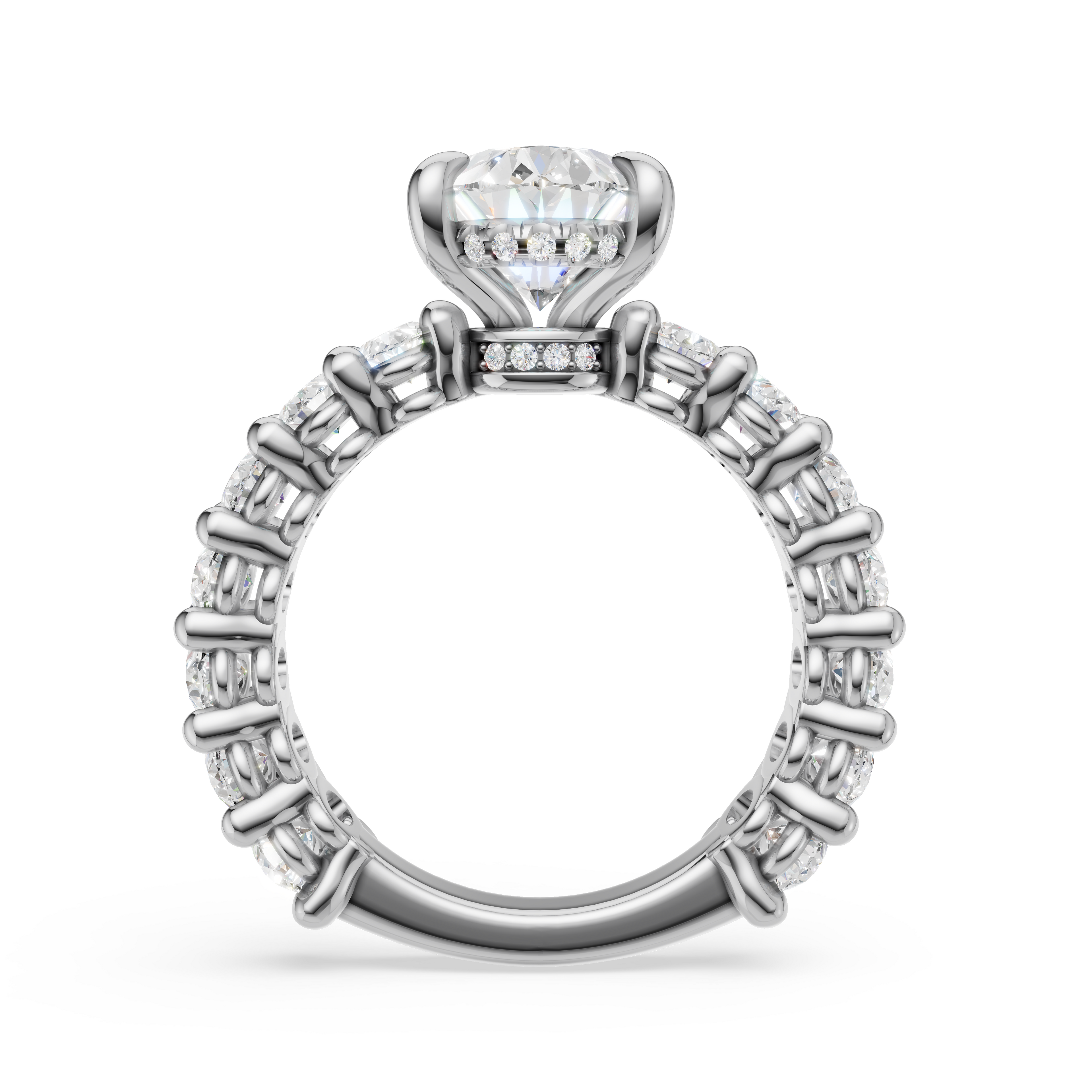 'Mia' Oval Cut Shared-prong Lab Diamond Engagement Ring