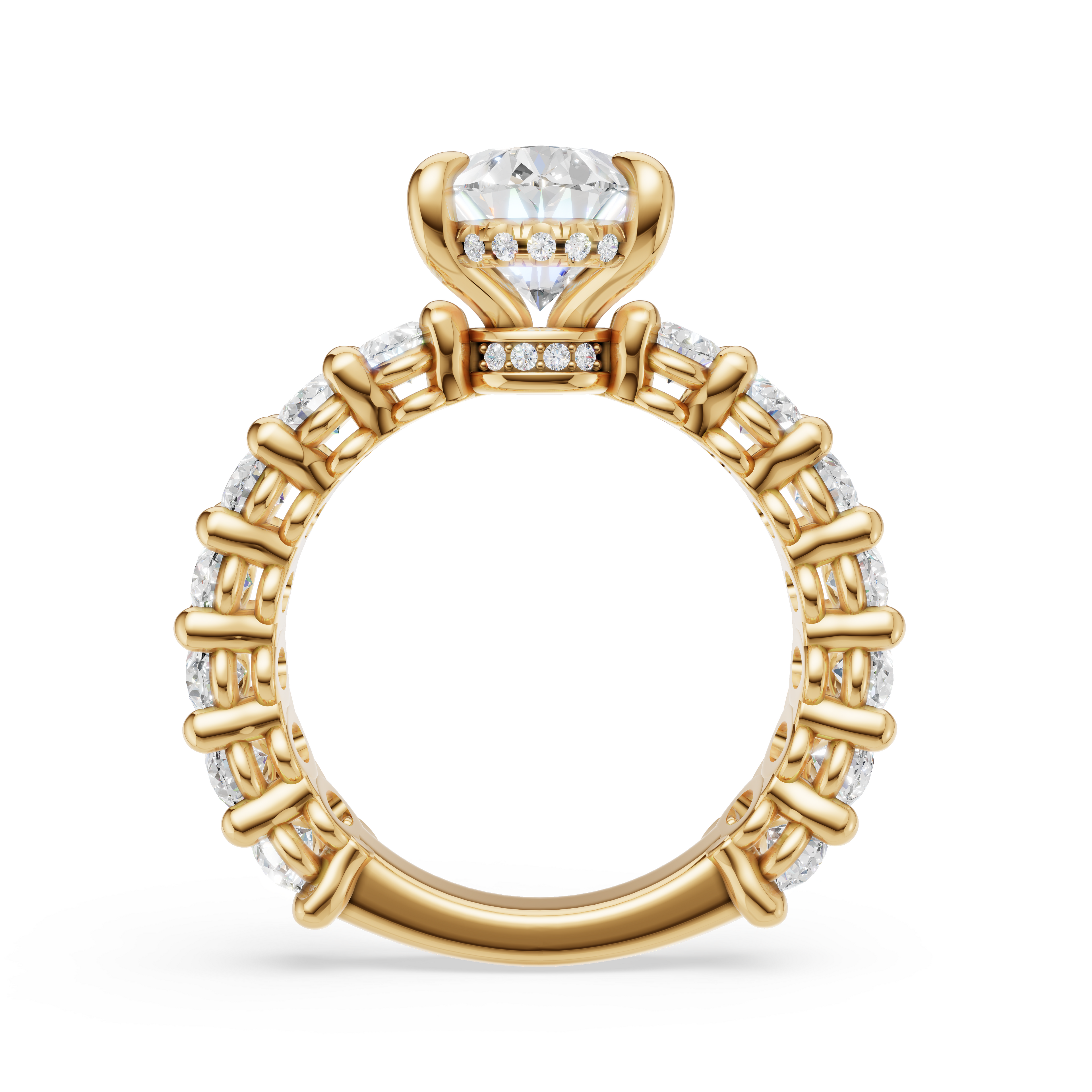 'Mia' Oval Cut Shared-prong Lab Diamond Engagement Ring