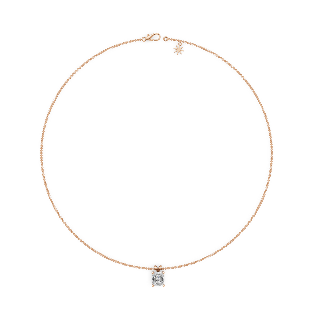 'Holiday' 3 Carat Cushion Cut Lab Diamond & Pavé Pendant Necklace