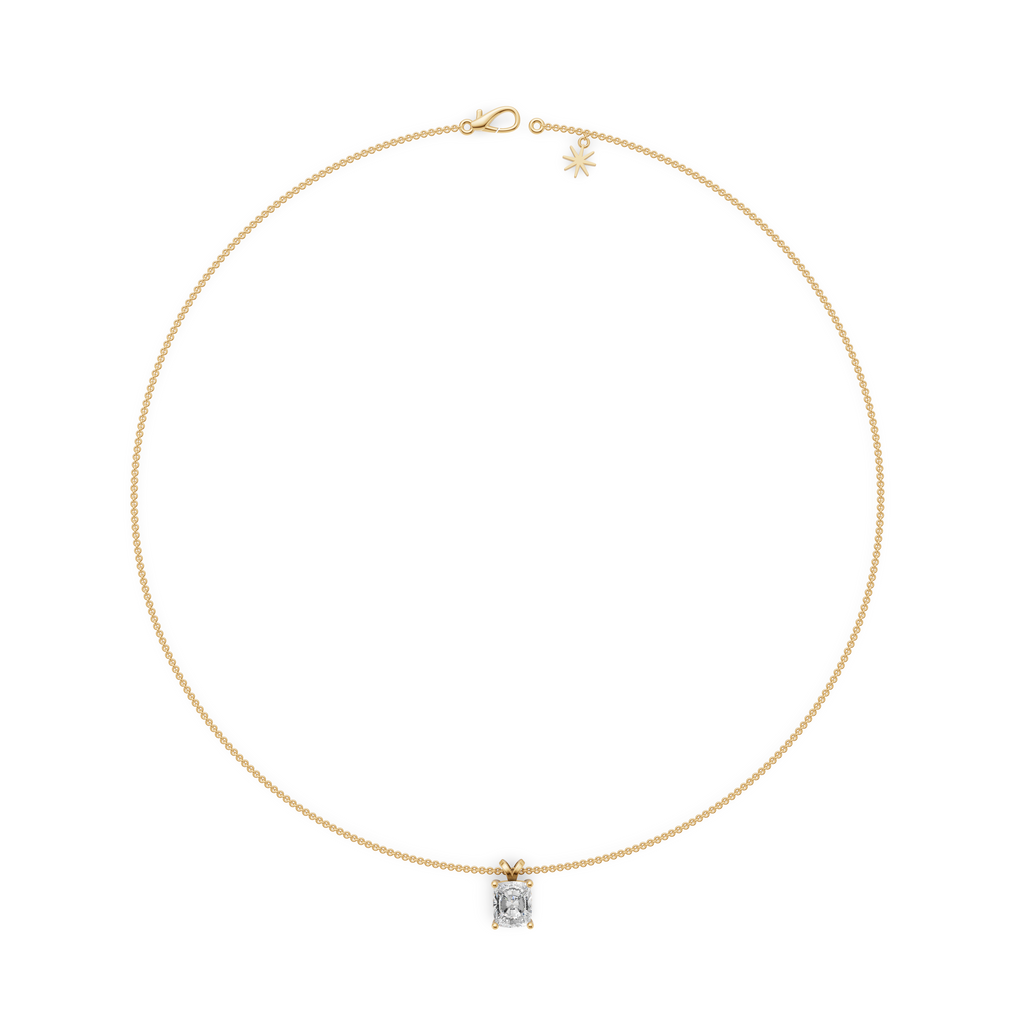 'Holiday' 3 Carat Cushion Cut Lab Diamond & Pavé Pendant Necklace