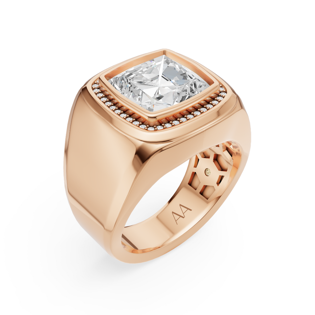 'Alpert' 4 Carat Cushion Cut Lab Diamond Ring