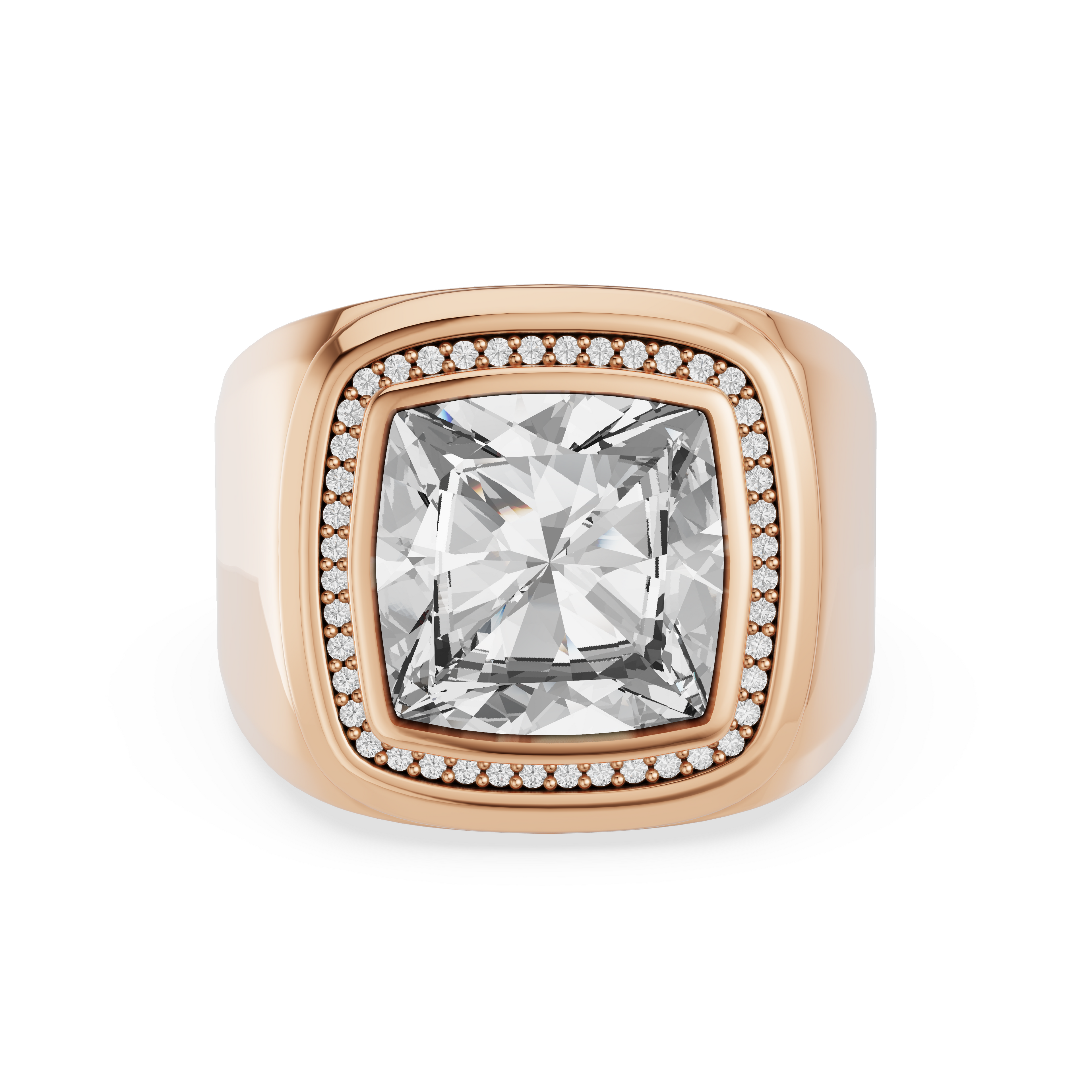 'Alpert' 4 Carat Cushion Cut Lab Diamond Ring
