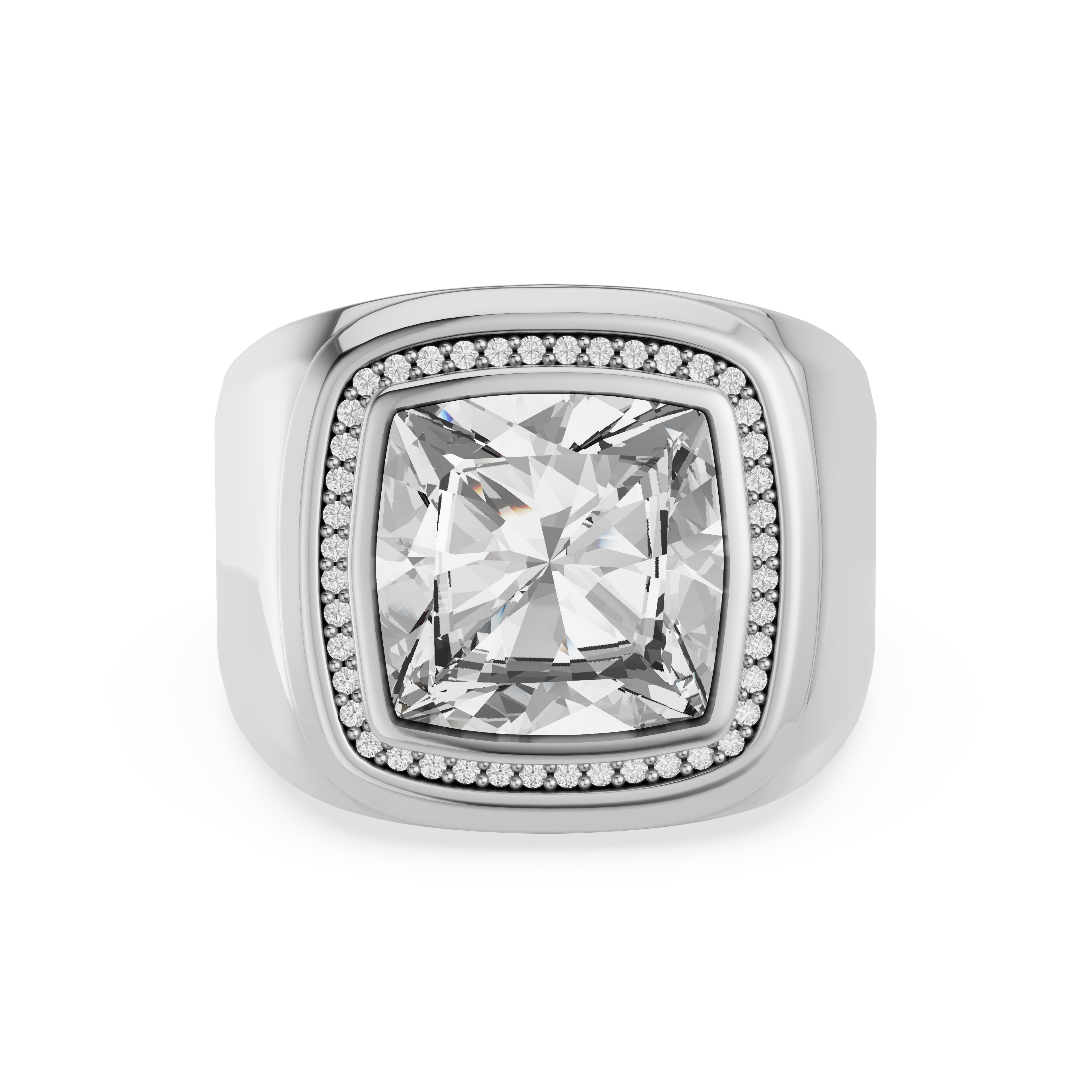 'Alpert' 4 Carat Cushion Cut Lab Diamond Ring