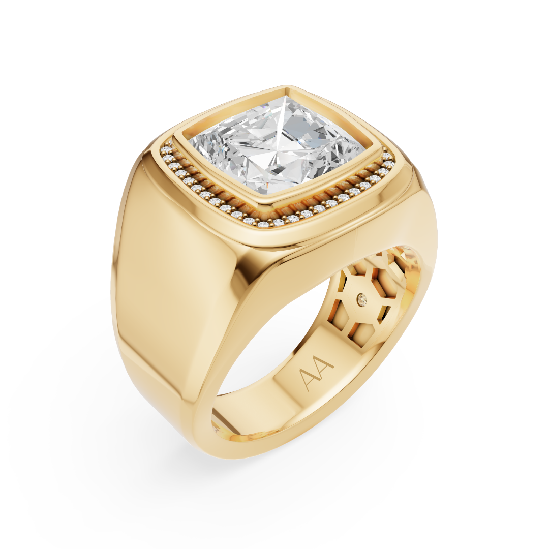 'Alpert' 4 Carat Cushion Cut Lab Diamond Ring