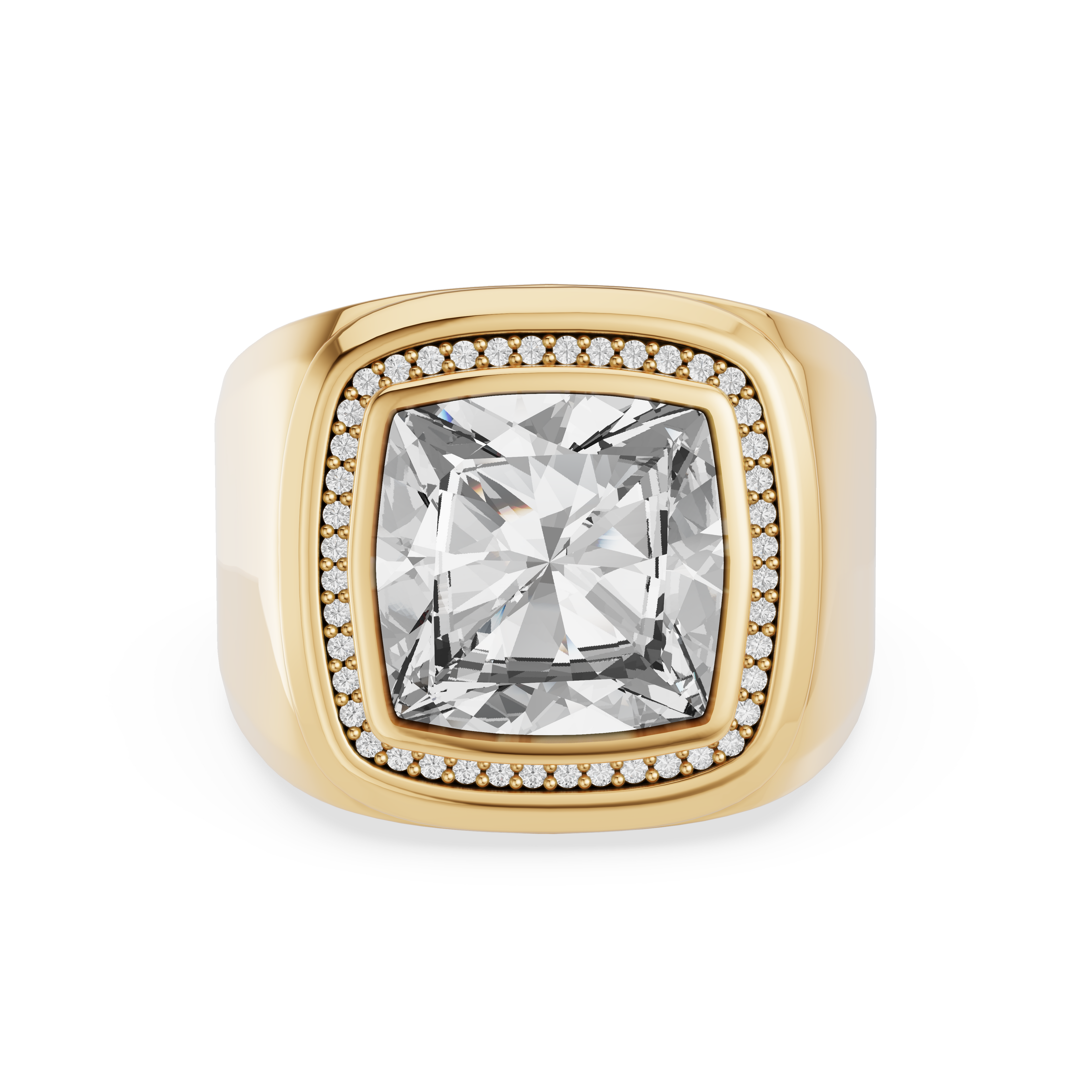 'Alpert' 4 Carat Cushion Cut Lab Diamond Ring