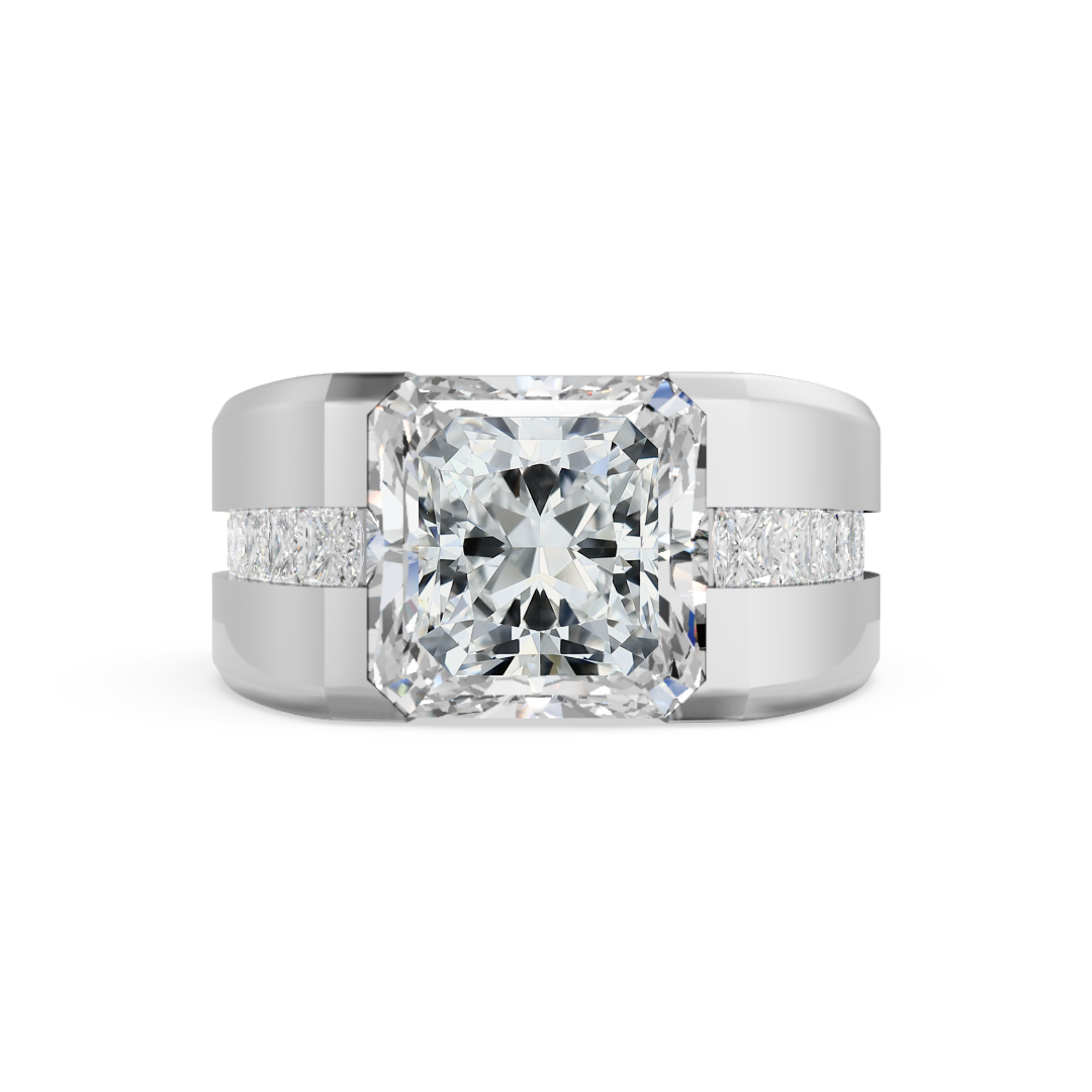 'Buena Vista' 4 Carat Radiant Cut Lab Diamond Ring