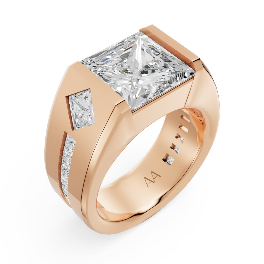 'Martin' 4 Carat Princess Cut Lab Diamond Ring