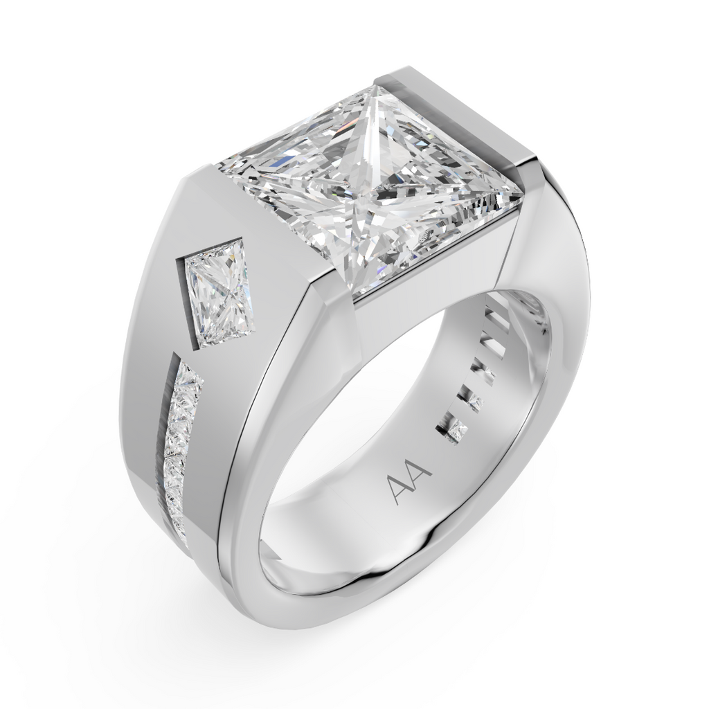 'Martin' 4 Carat Princess Cut Lab Diamond Ring