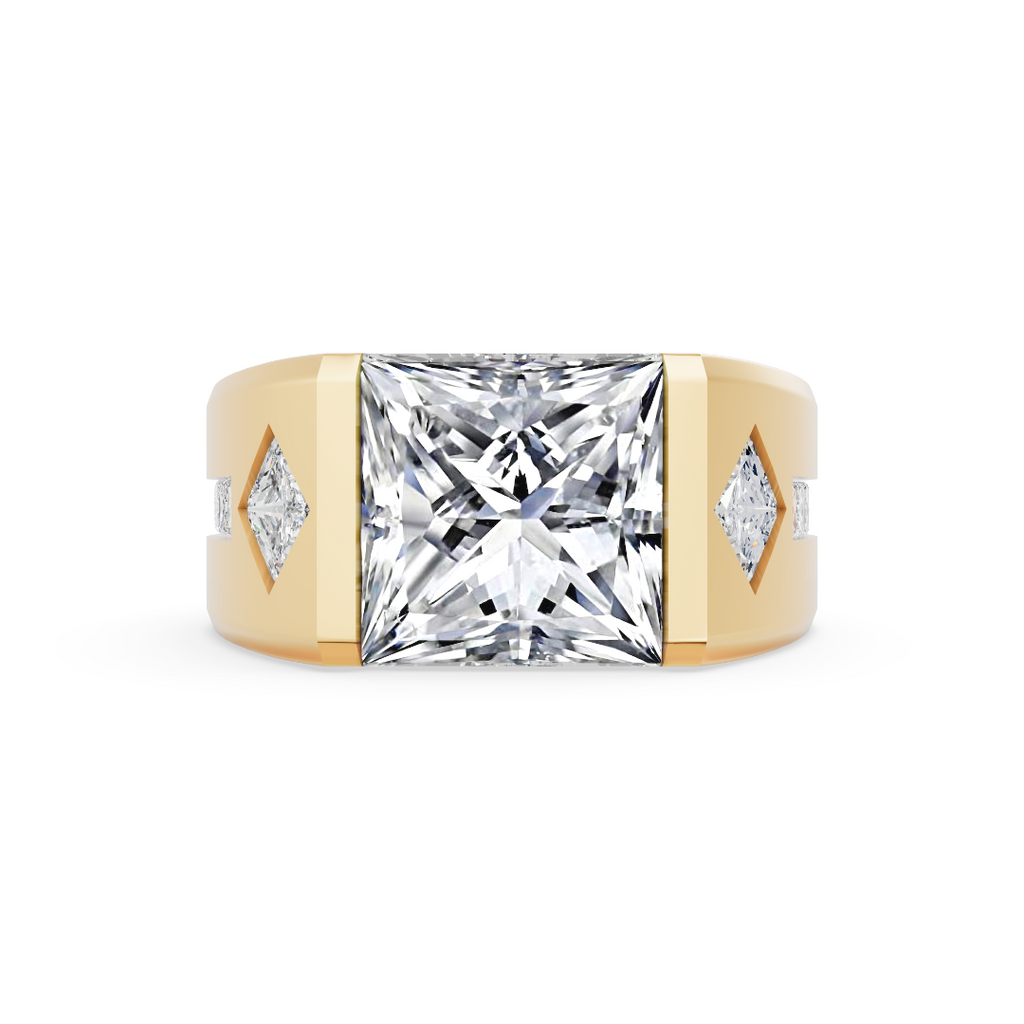 'Martin' 4 Carat Princess Cut Lab Diamond Ring