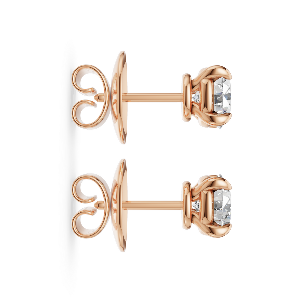 'Luna' Lab Diamond Stud Earrings