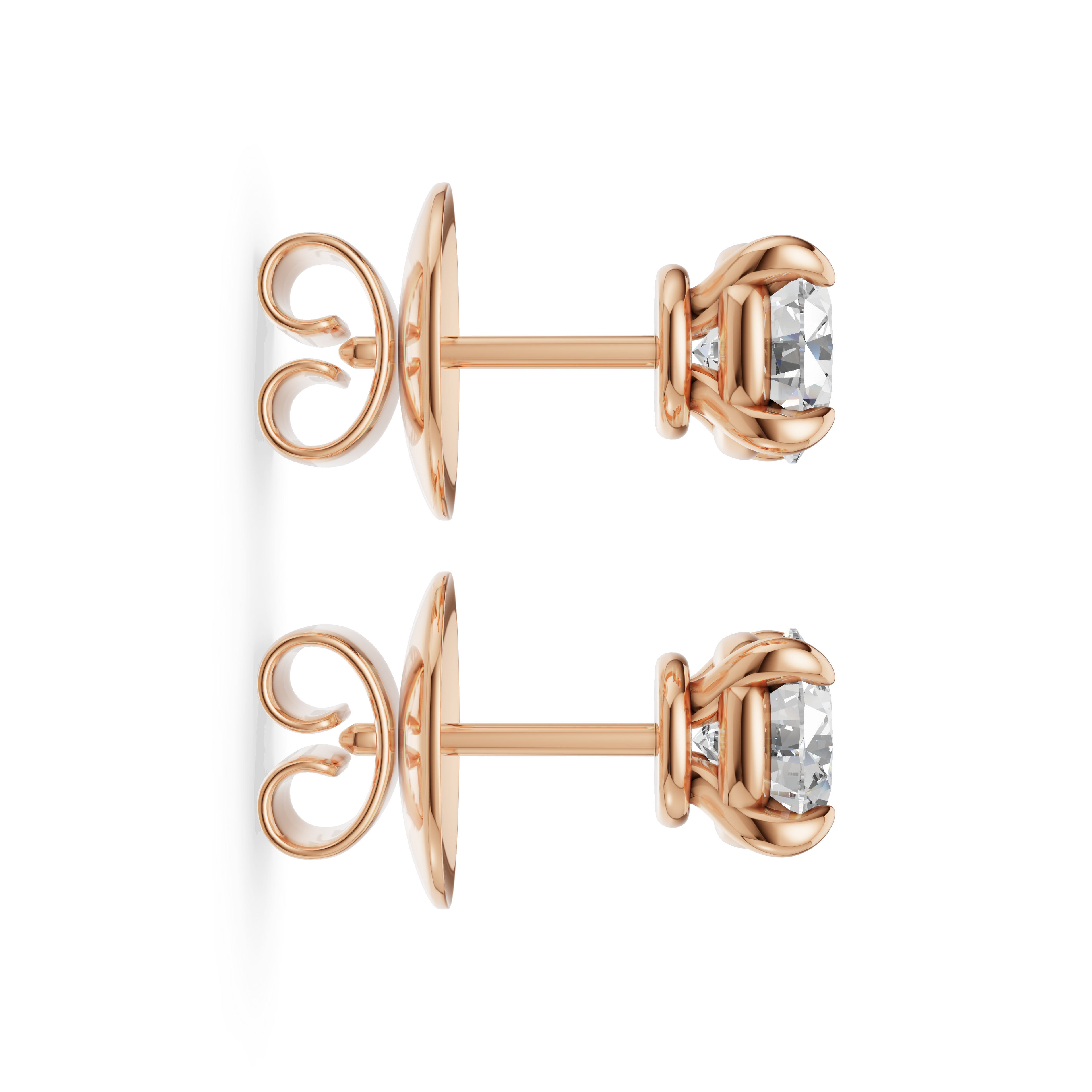 'Luna' Lab Diamond Stud Earrings