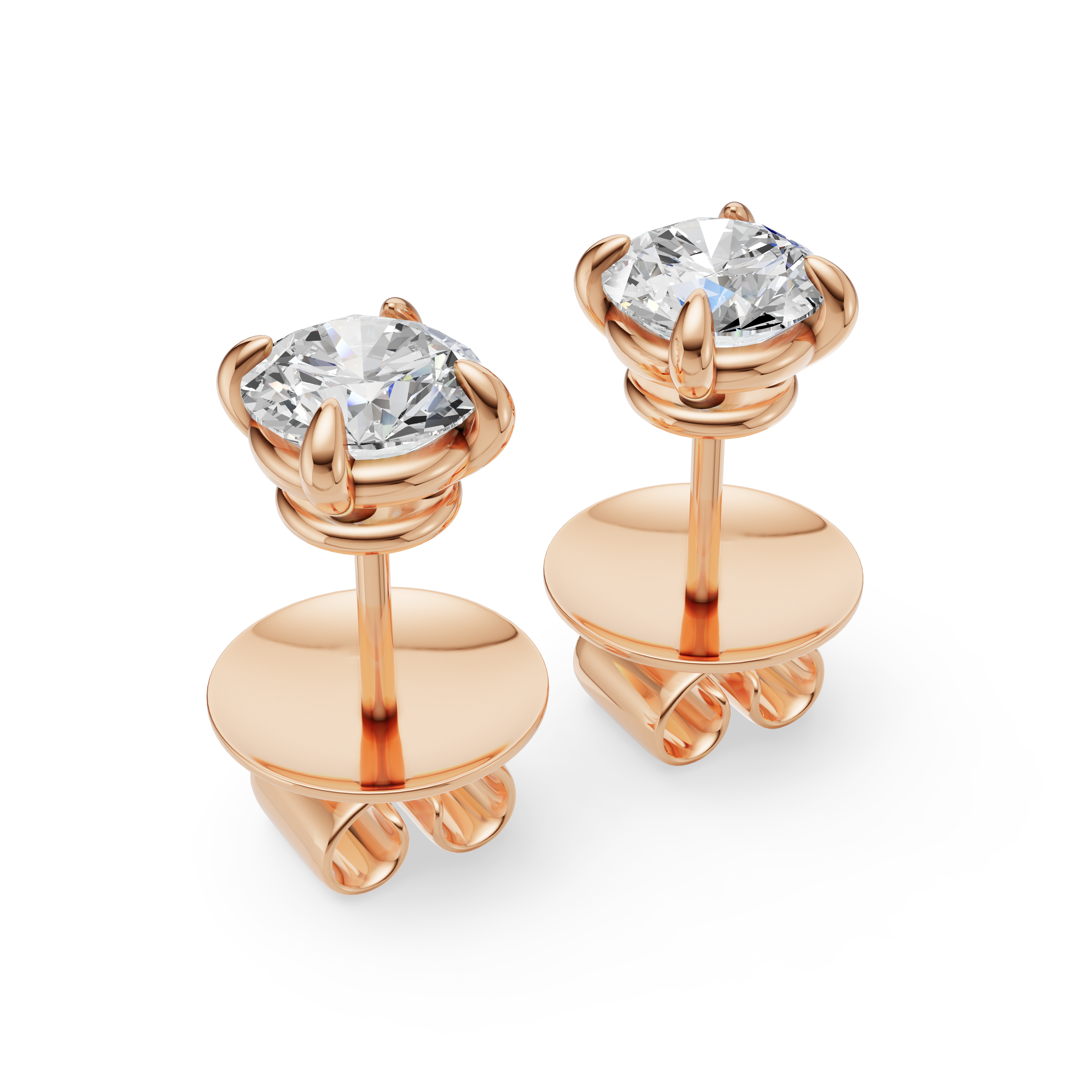 'Luna' Lab Diamond Stud Earrings