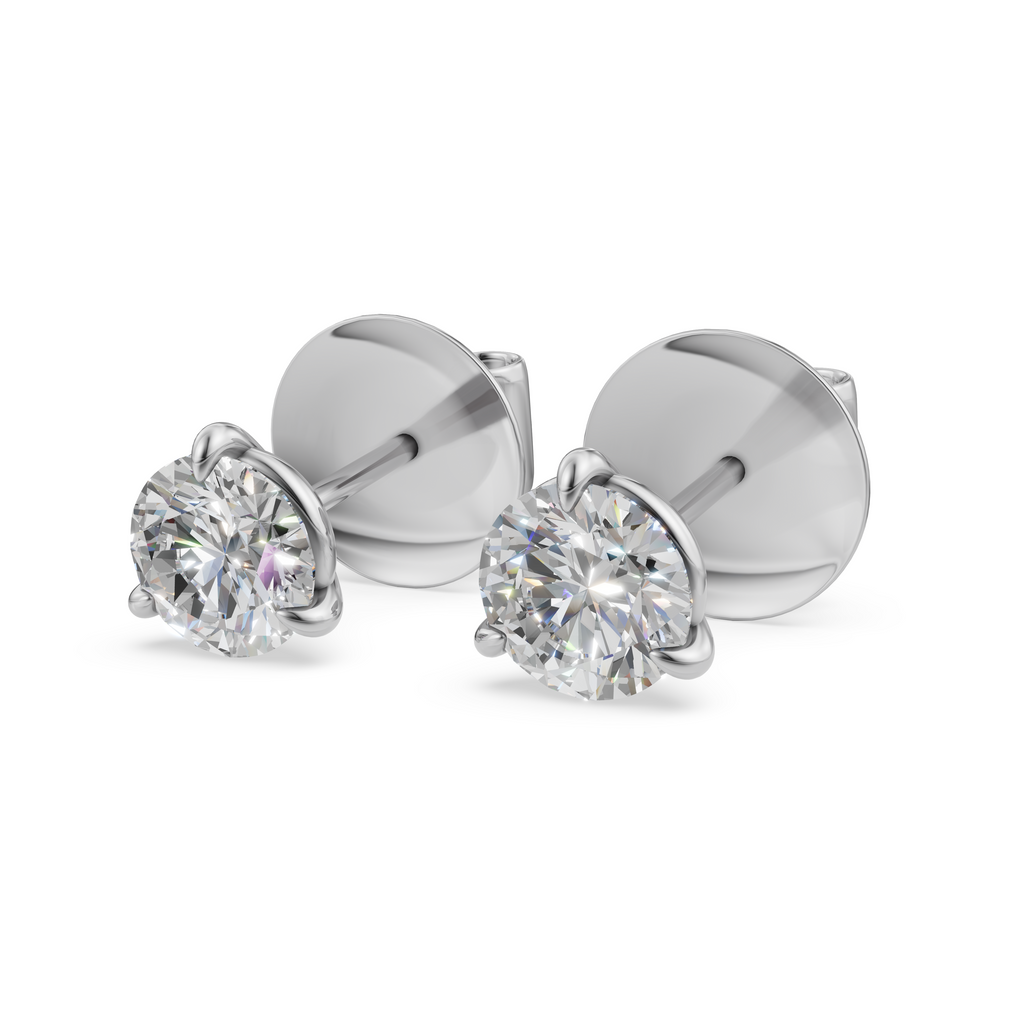 'Luna' Lab Diamond Martini Stud Earrings