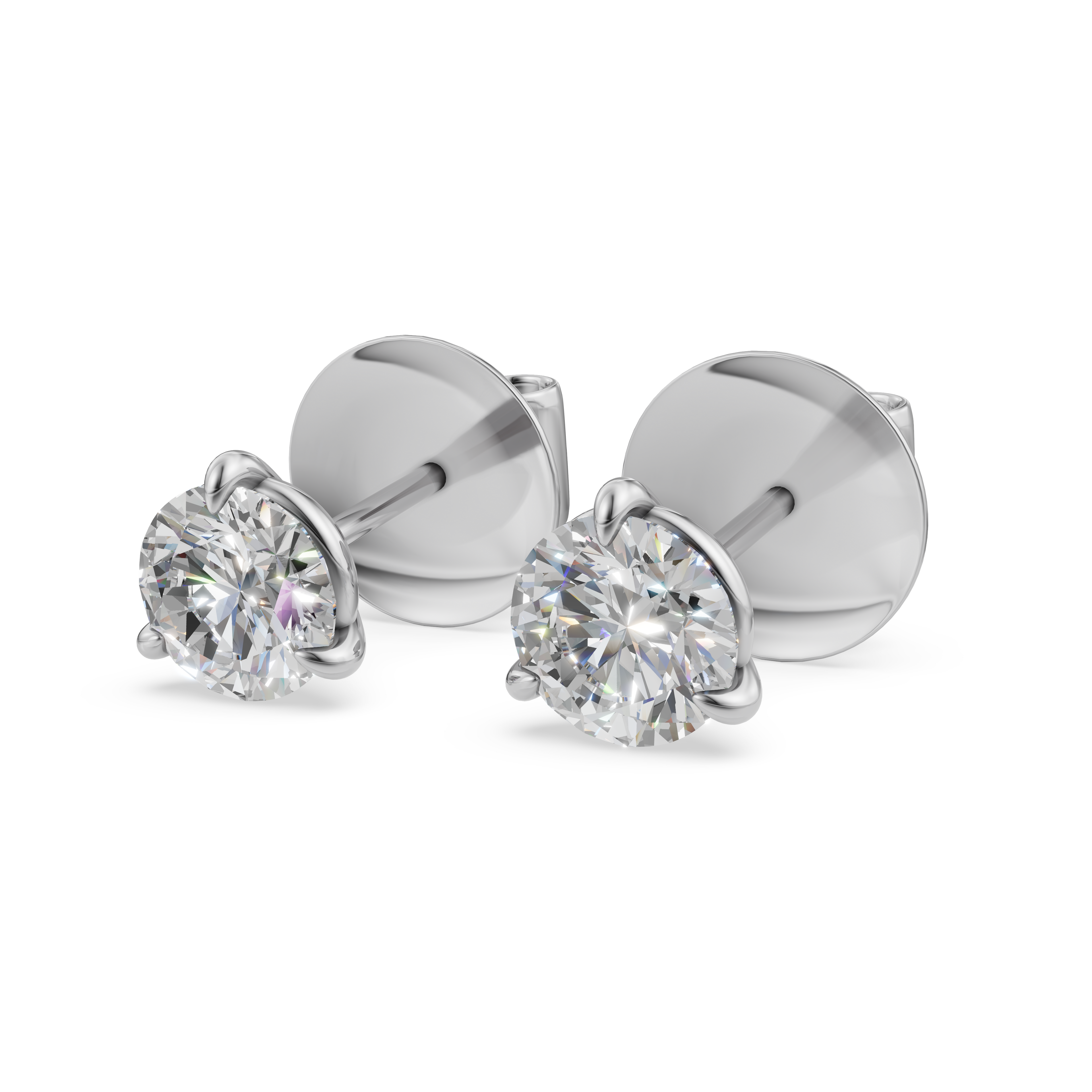 'Luna' Lab Diamond Martini Stud Earrings