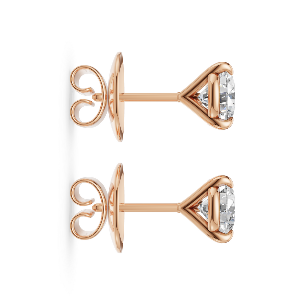 'Luna' Lab Diamond Martini Stud Earrings