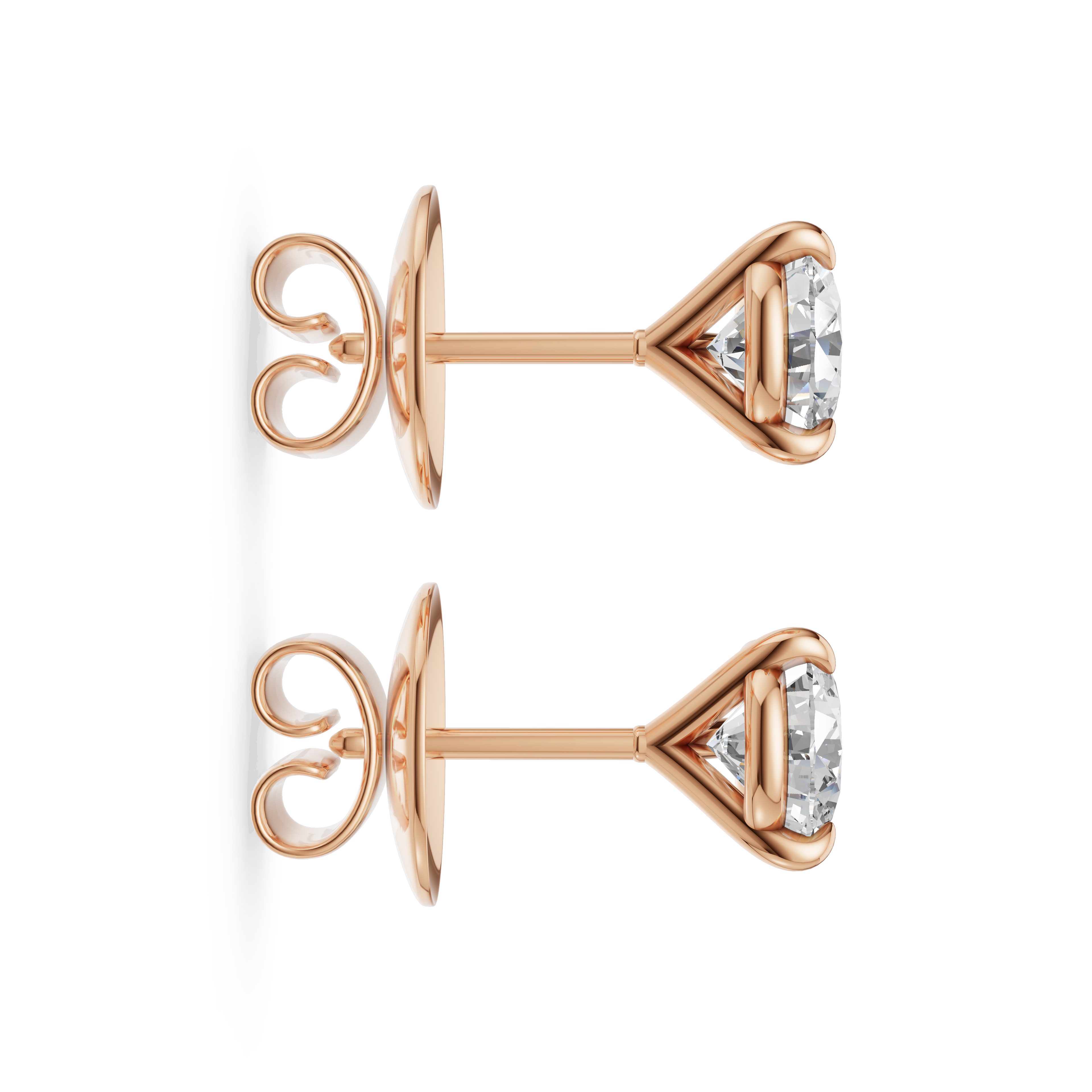 'Luna' Lab Diamond Martini Stud Earrings