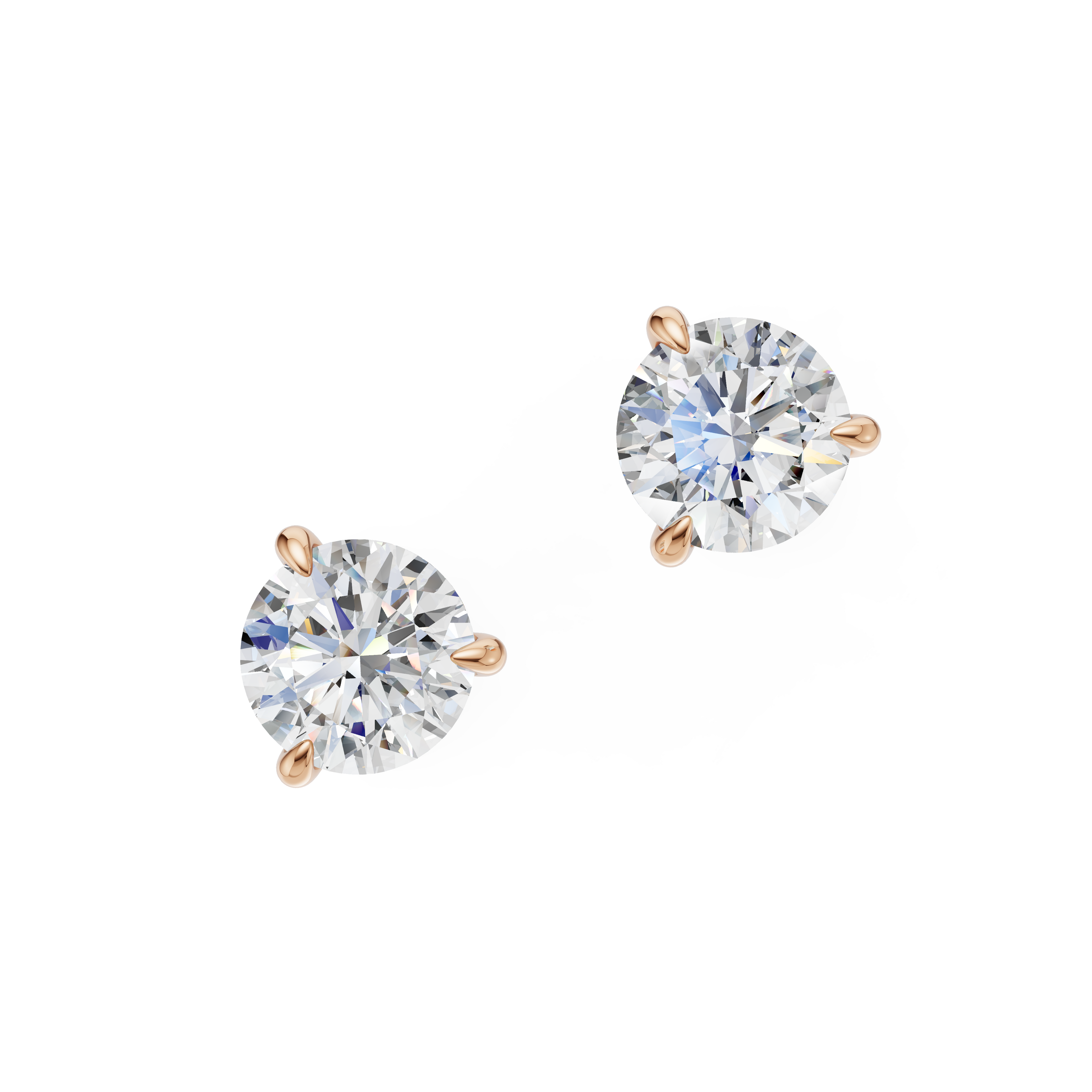 'Luna' Lab Diamond Martini Stud Earrings