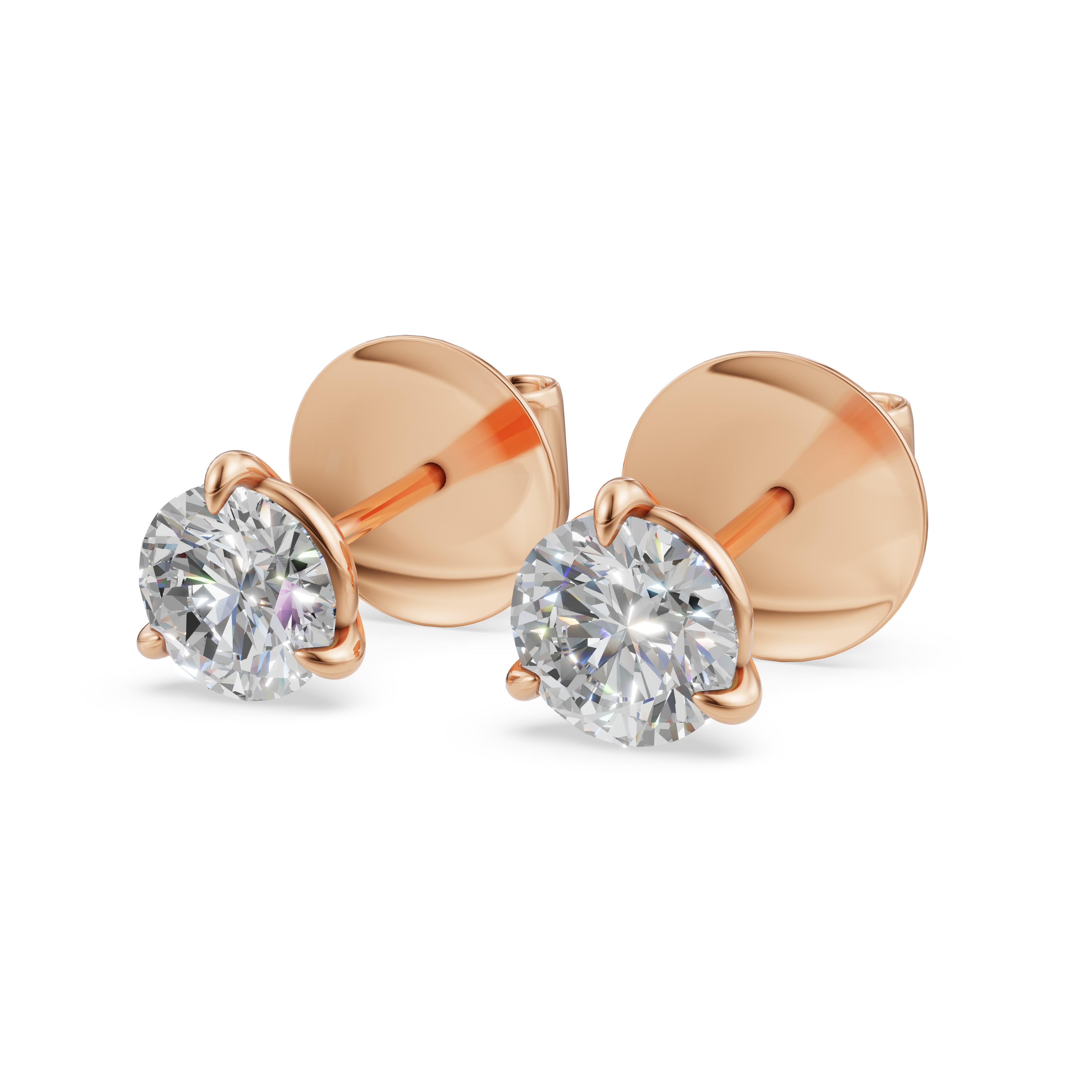 'Luna' Lab Diamond Martini Stud Earrings