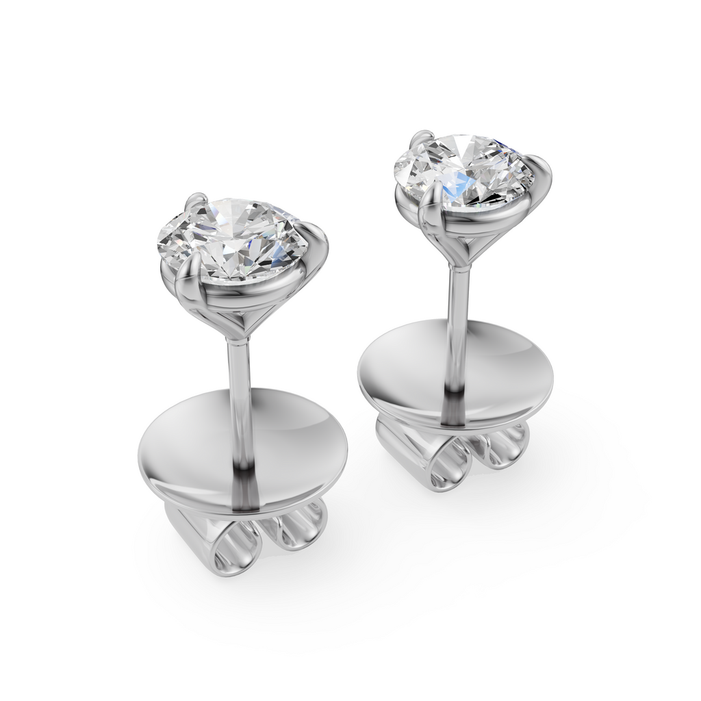 'Luna' Lab Diamond Martini Stud Earrings